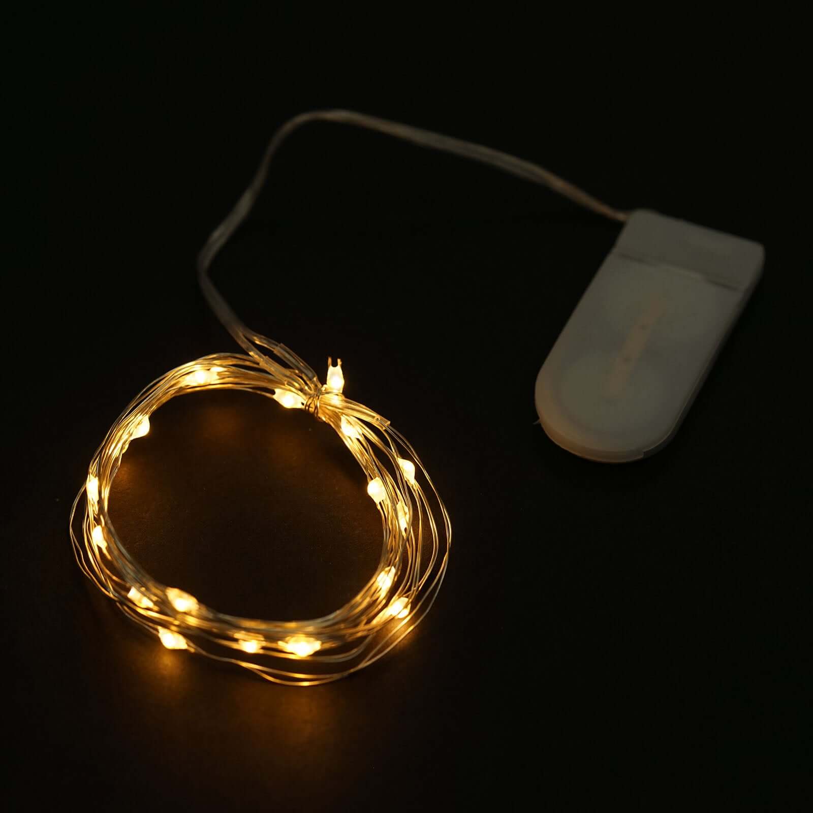 20 LED Micro Fairy String Lights Starry Bright Design Warm White - Battery Operated Party Accent 90"