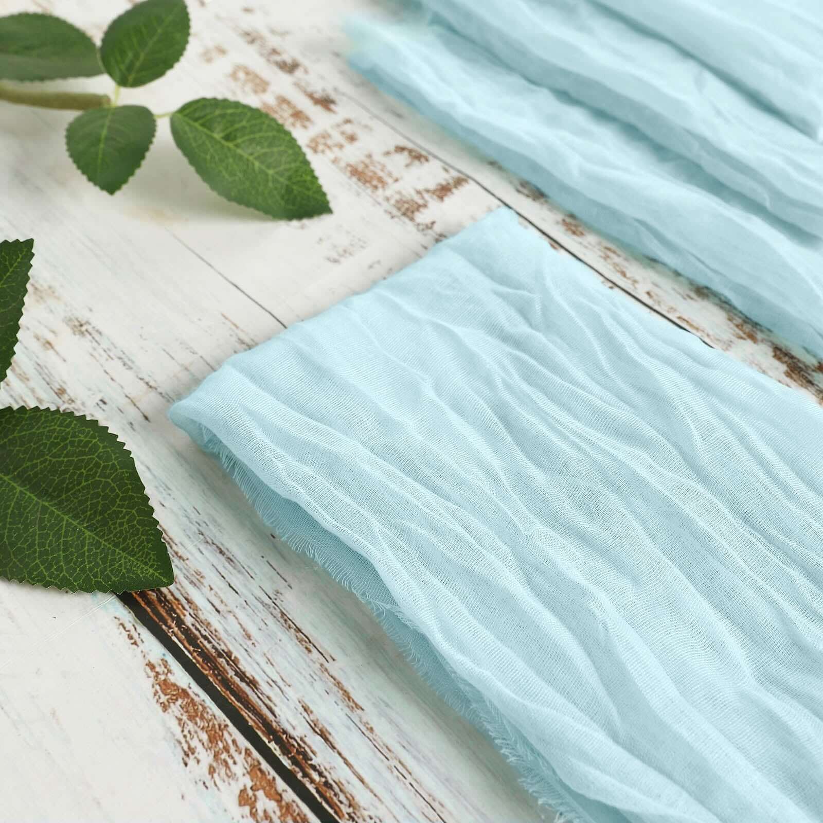 5 Pack Gauze Cheesecloth 24"x19" Napkins Light Blue Reusable Dinner Napkins