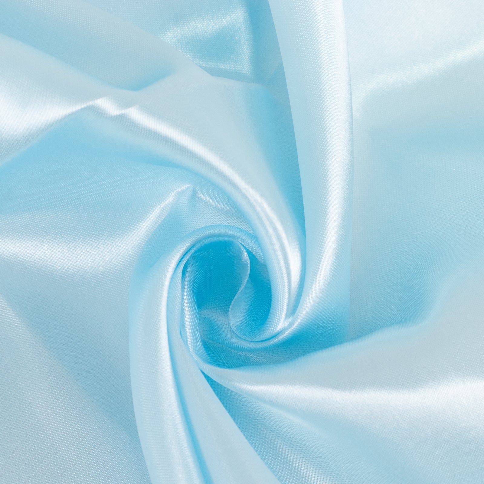 Satin 132" Round Tablecloth Light Blue - Stylish Seamless Table Cover