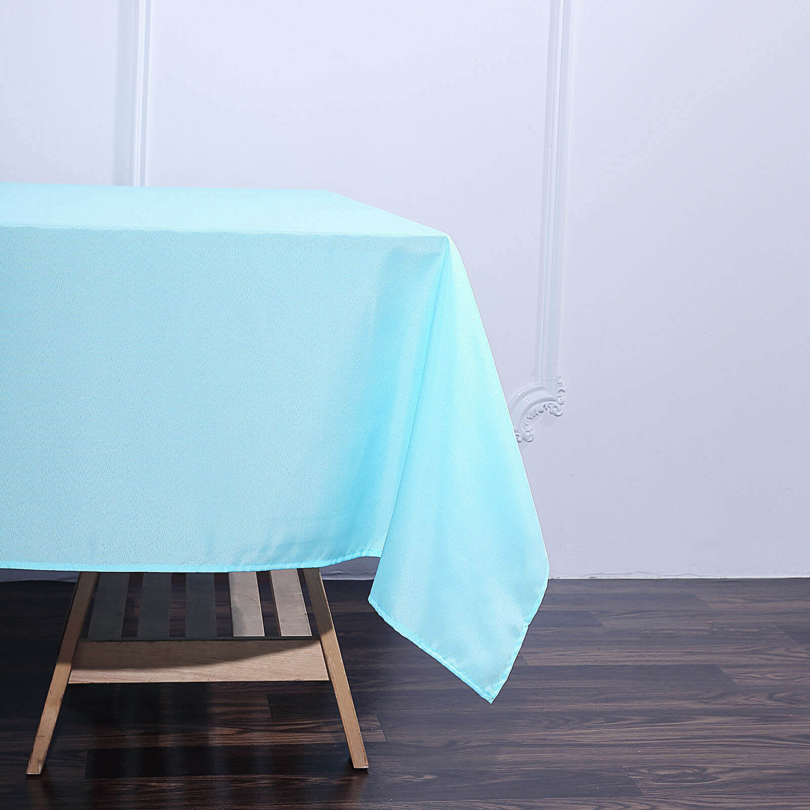 Polyester Square 70"x70" Tablecloth Light Blue - Wrinkle-Resistant & Durable Table Cover