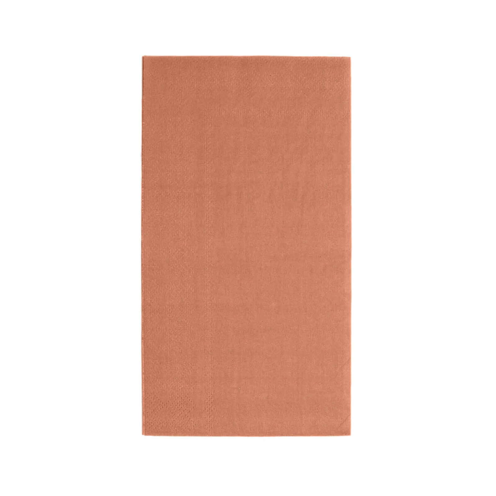 50-Pack Paper Napkins Soft Terracotta (Rust) - Disposable 2-Ply Cocktail and Beverage Napkins for Weddings