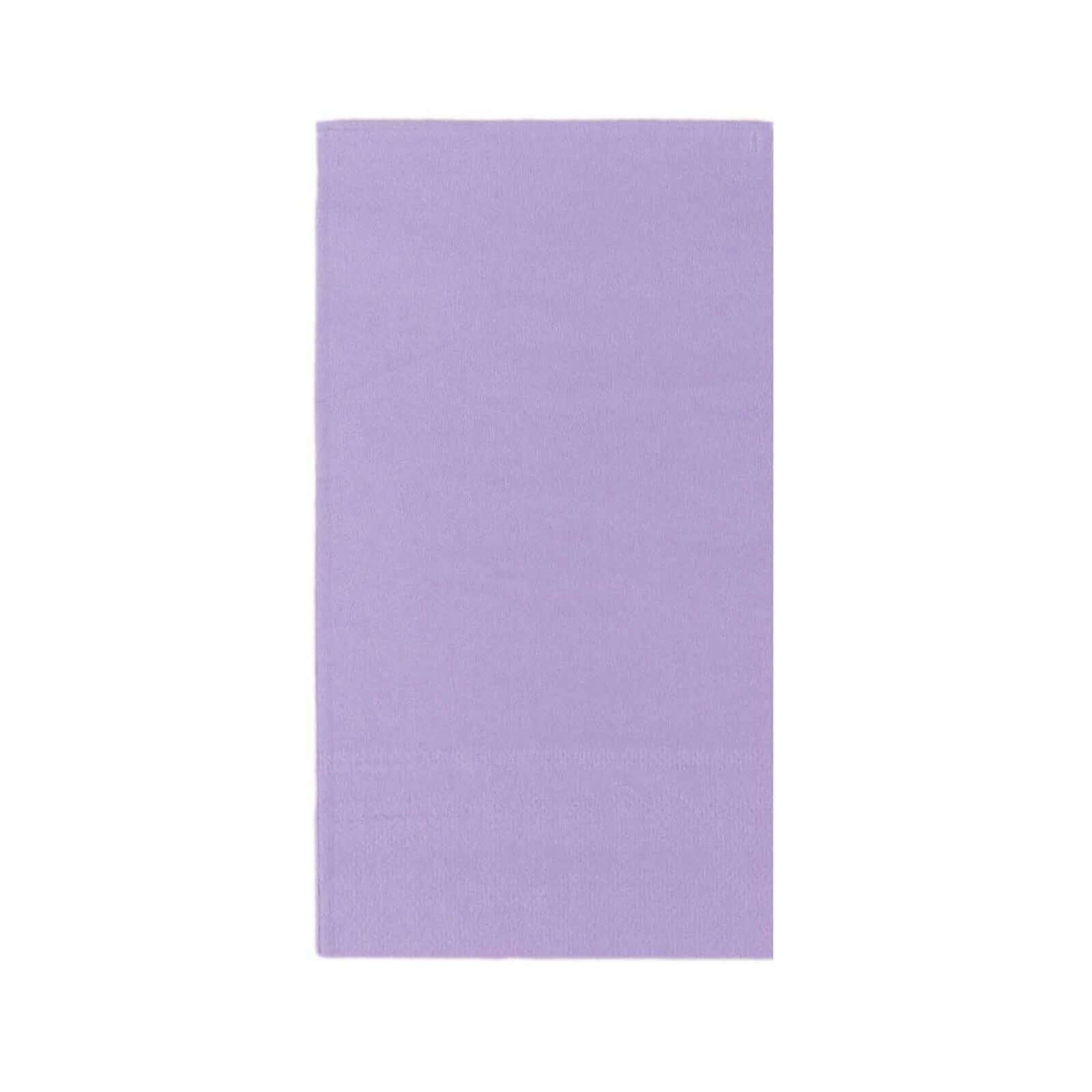 50-Pack Paper Napkins Soft Lavender Lilac - Disposable 2-Ply Cocktail and Beverage Napkins for Weddings