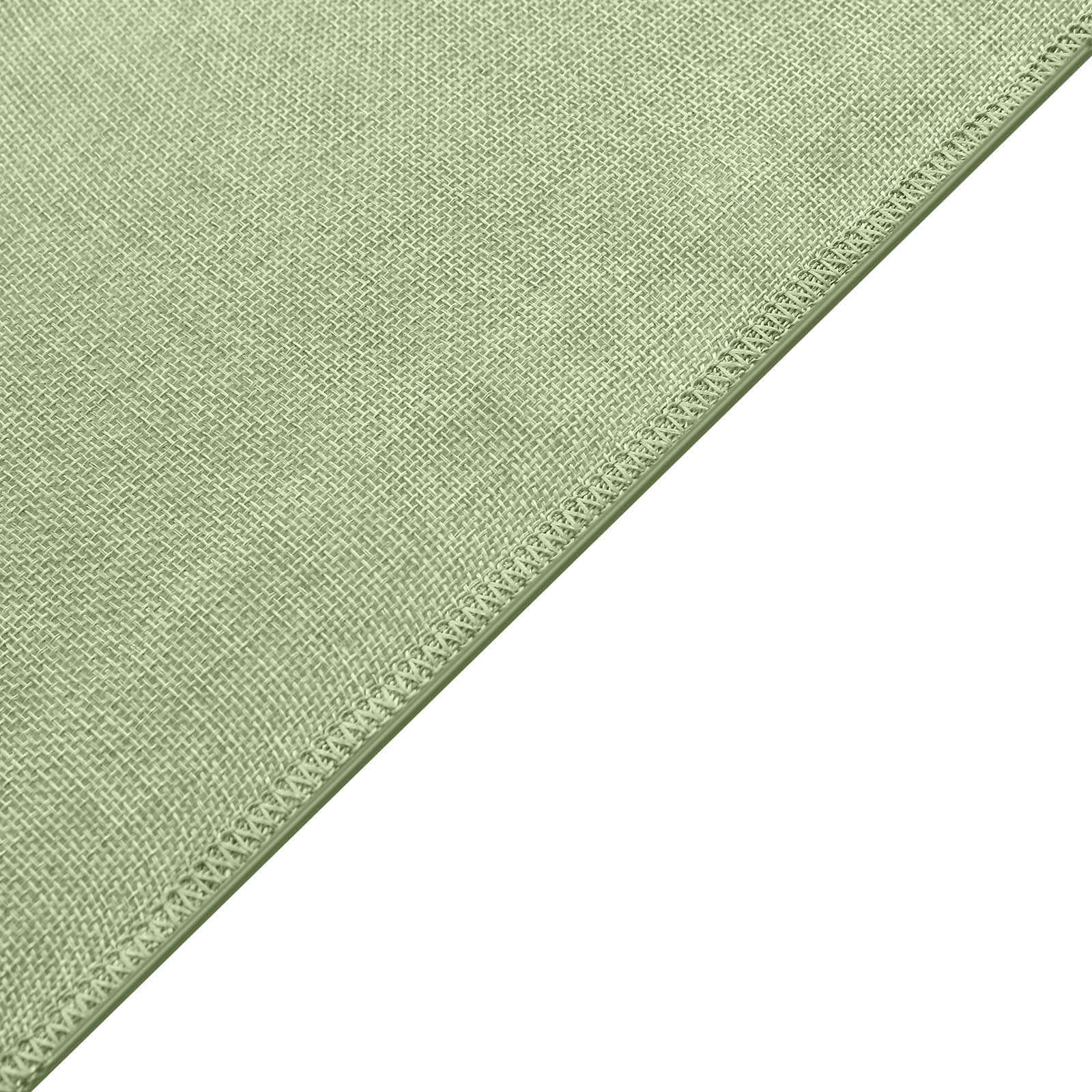 5 Pack Jute Faux Burlap 6"x108" Chair Sashes Sage Green - Boho Chic Linen Decor