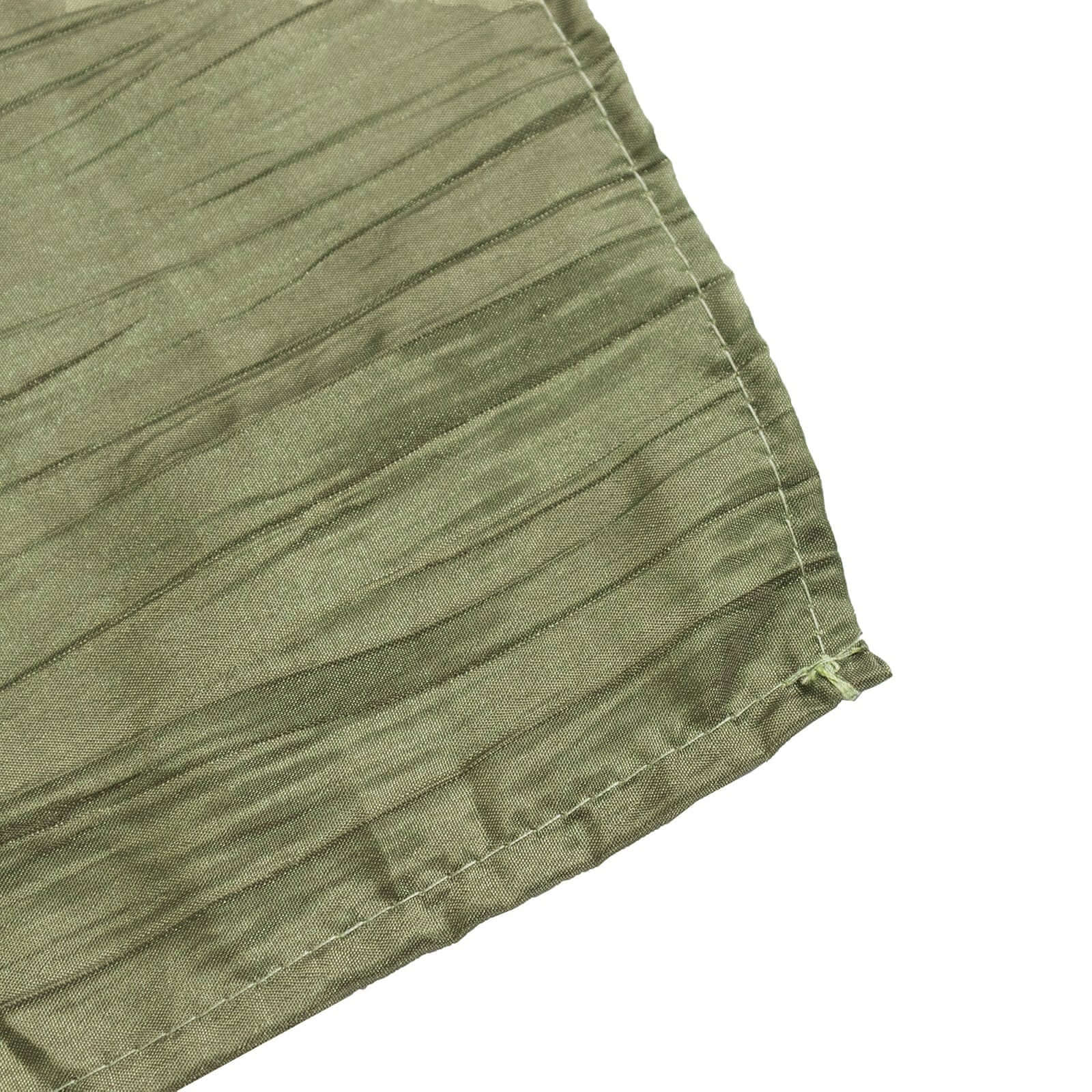 Taffeta 90"x132" Rectangle Tablecloth Dusty Sage Green - Seamless Accordion Crinkle Table Cover
