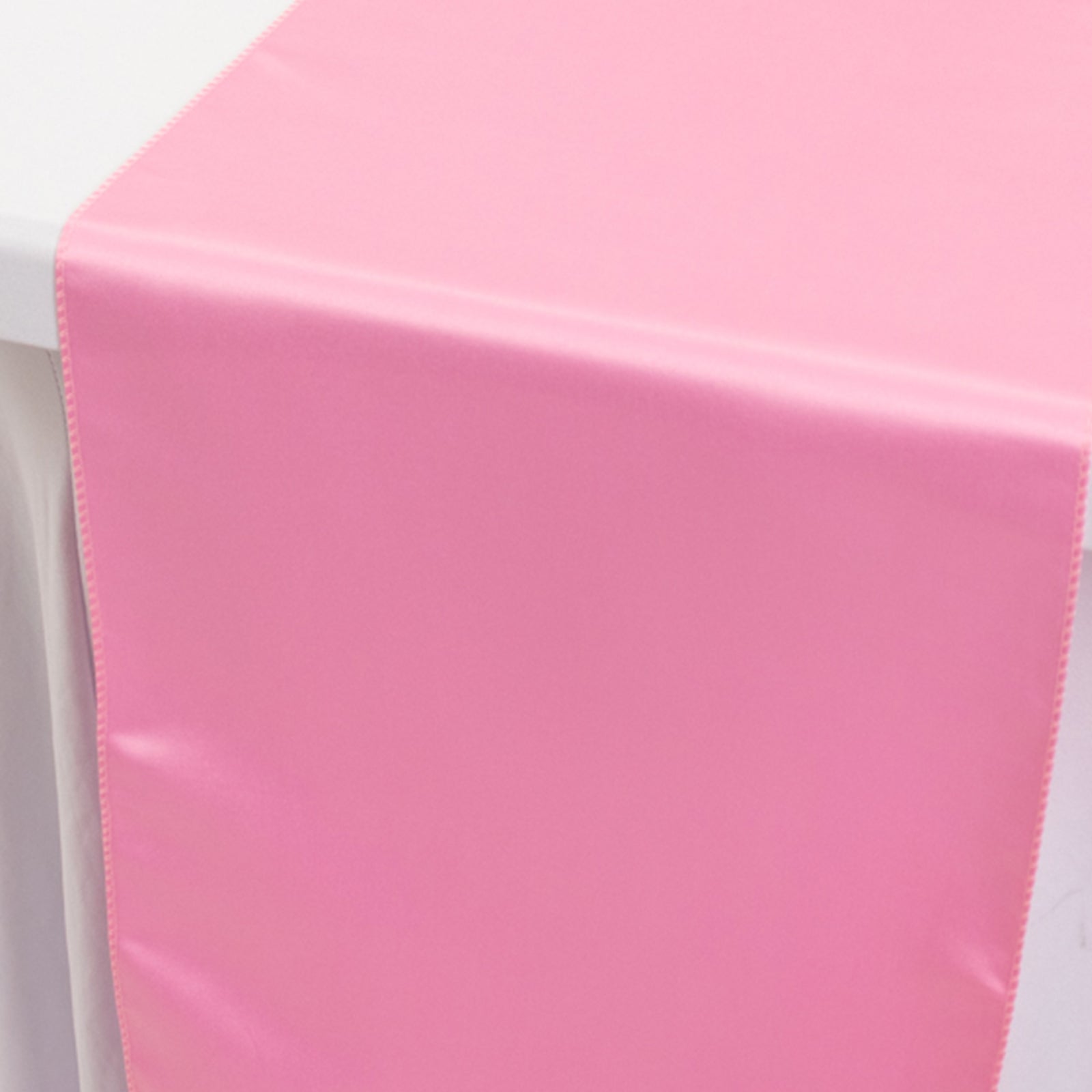 Lamour Satin 12"x108" Table Runner Pink - Smooth & Lustrous Finish