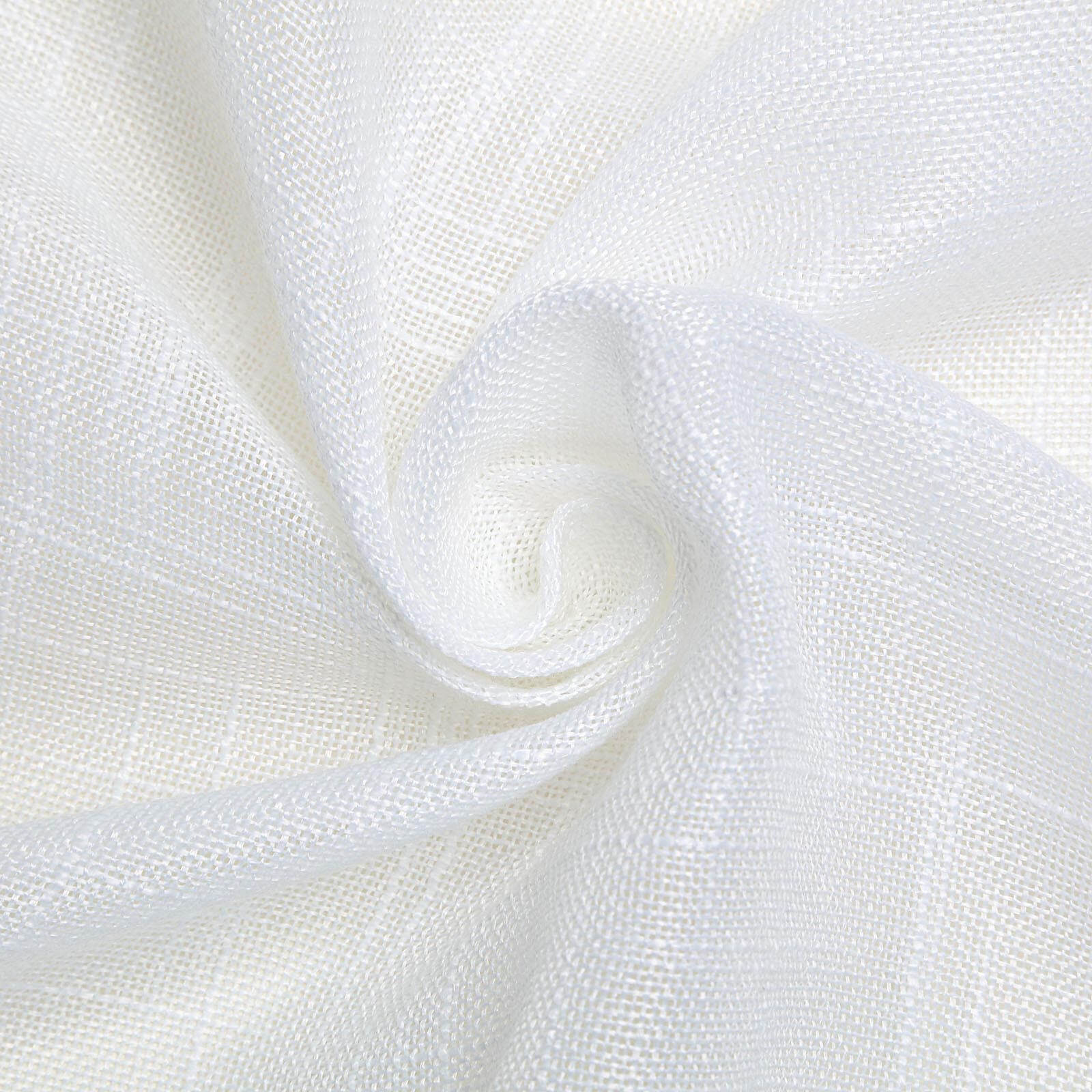 Linen 72"x72" Table Overlay Square Tablecloth White - Slubby Textured Wrinkle-Resistant Design for Stylish Occasions