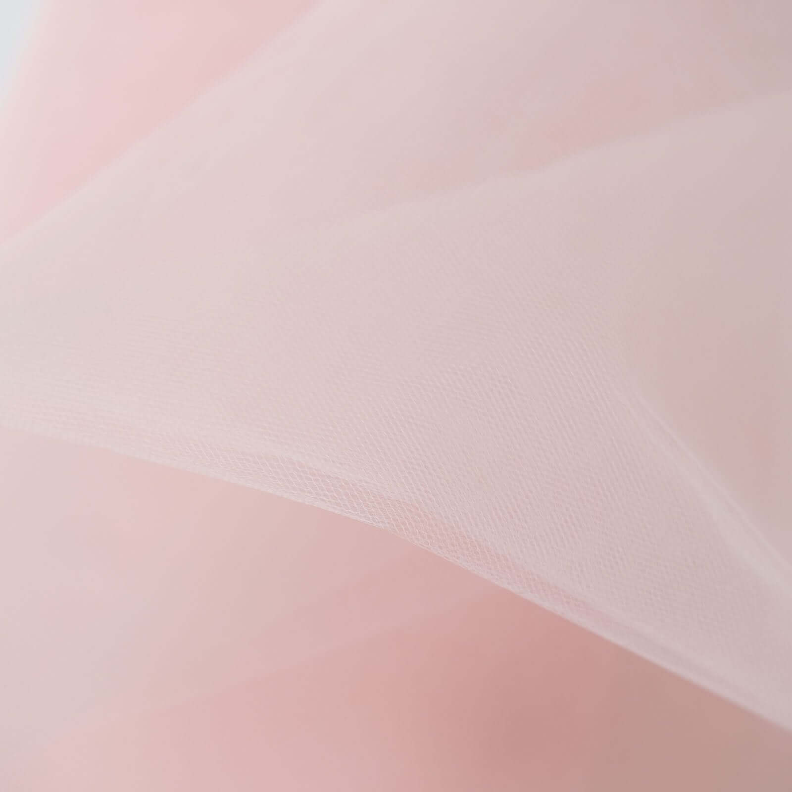 108"x50 Yards Blush Tulle Fabric Bolt, DIY Craft Fabric Roll