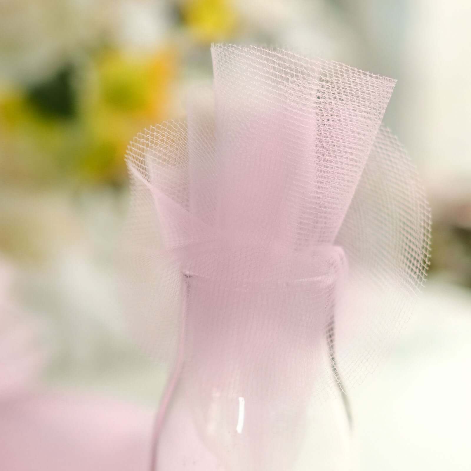 25 Pack 9" Pink Sheer Nylon Tulle Circles Favor Wrap, DIY Craft Fabric