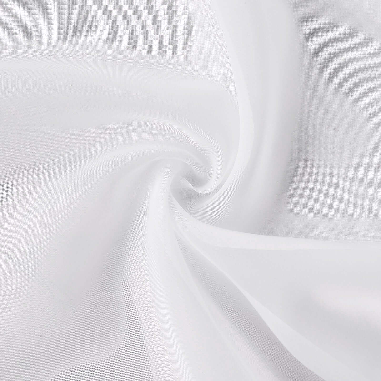5ftx32ft Premium White Chiffon Curtain Panel, Durable Flame Resistant Backdrop Ceiling Drapery With Rod Pocket