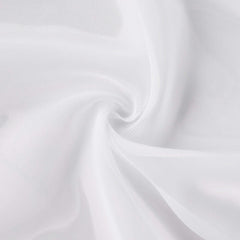 5ftx32ft Premium White Chiffon Curtain Panel, Durable Flame Resistant Backdrop Ceiling Drapery With Rod Pocket