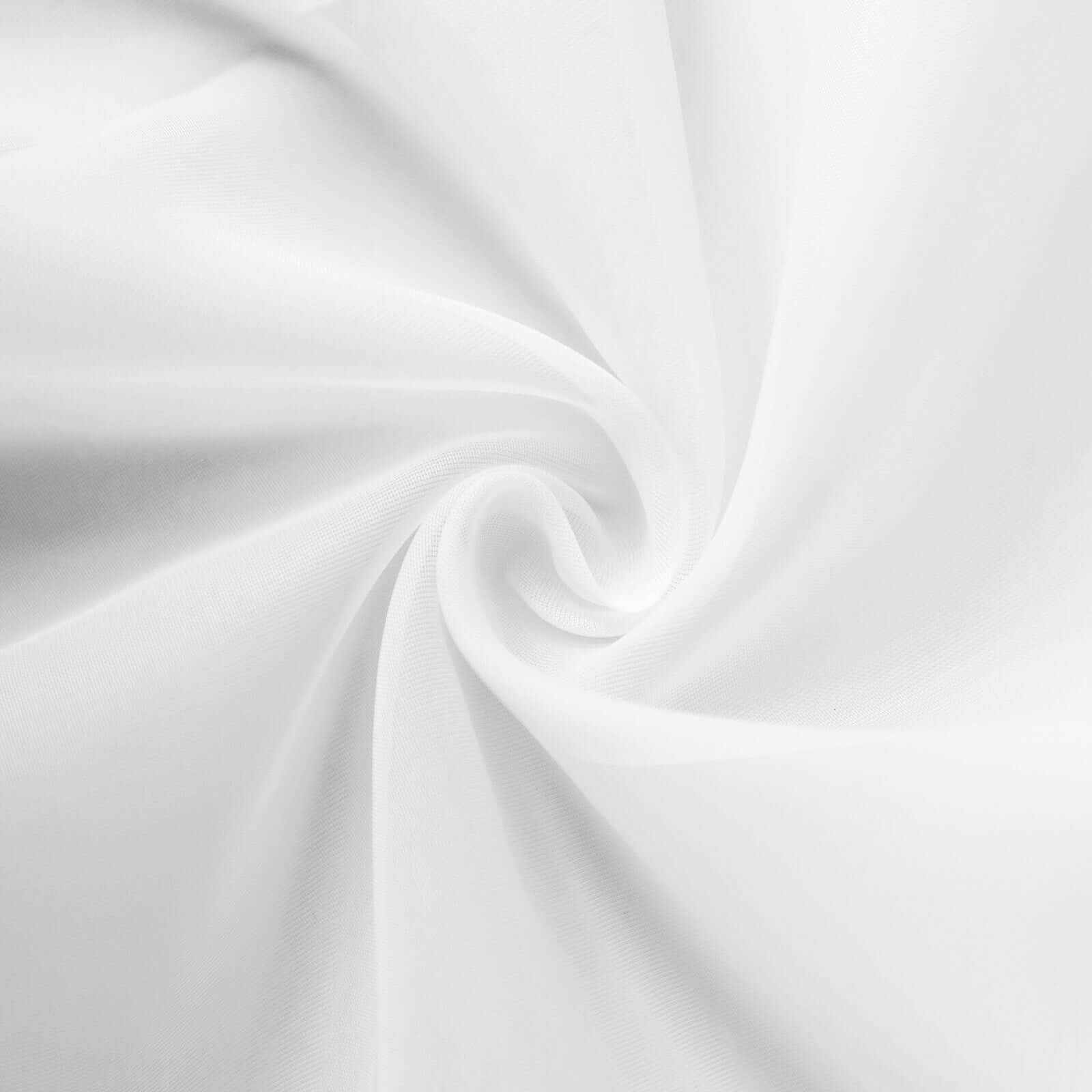 10ftx20ft White Sheer Durable Flame Resistant Ceiling Drape Curtain Panels