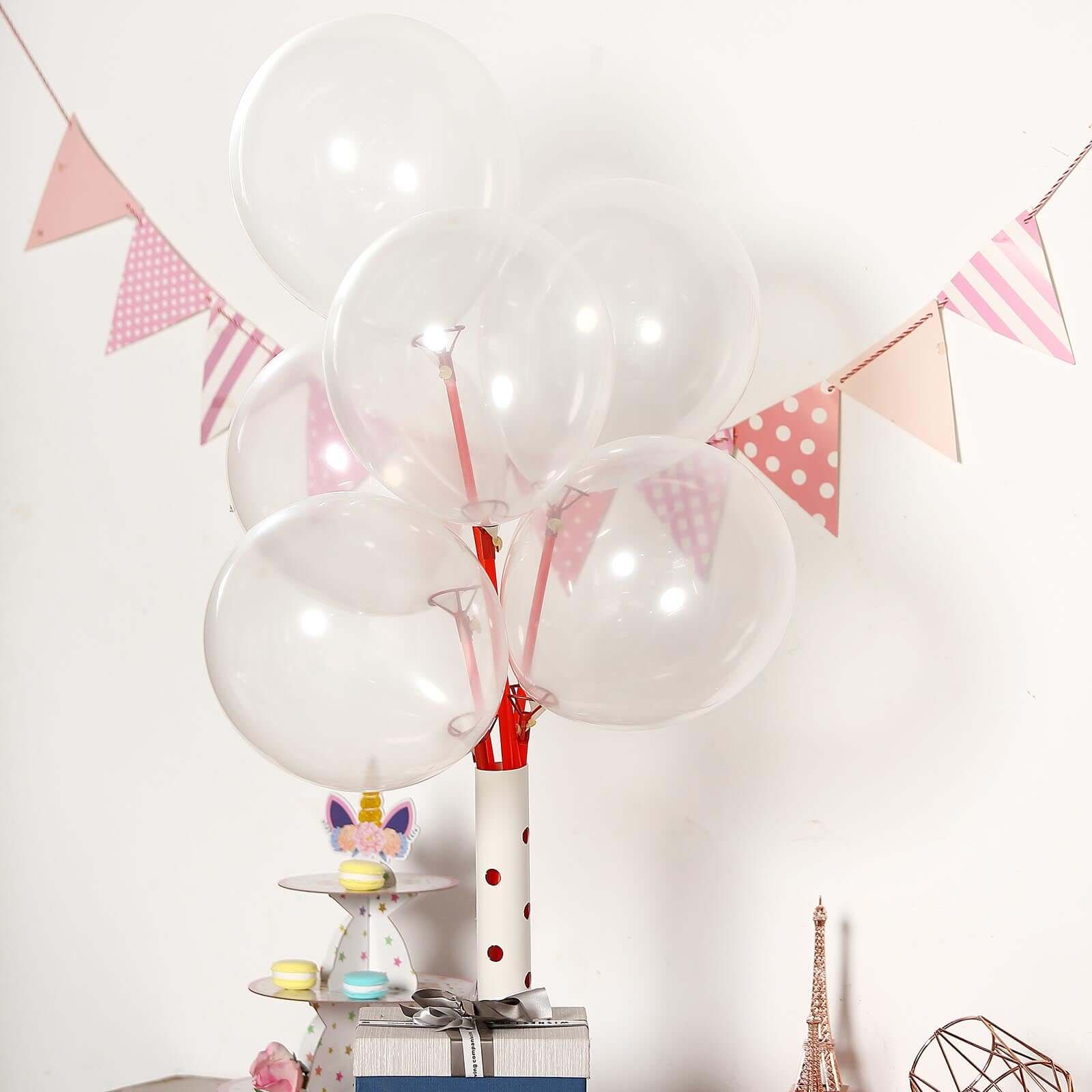 25 Pack 12" Shiny Pearl Clear Latex Helium, Air or Water Balloons