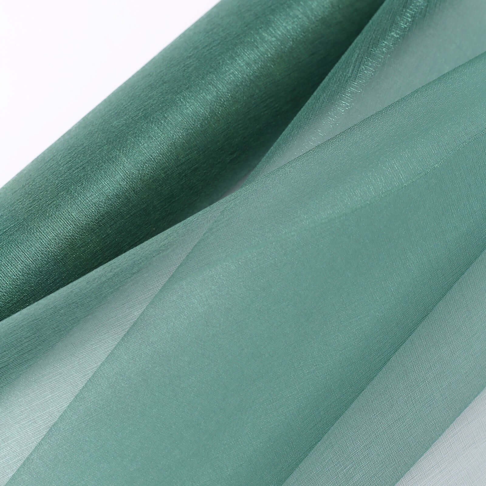 12"x10yd Hunter Emerald Green Sheer Chiffon Fabric Bolt, DIY Voile Drapery Fabric