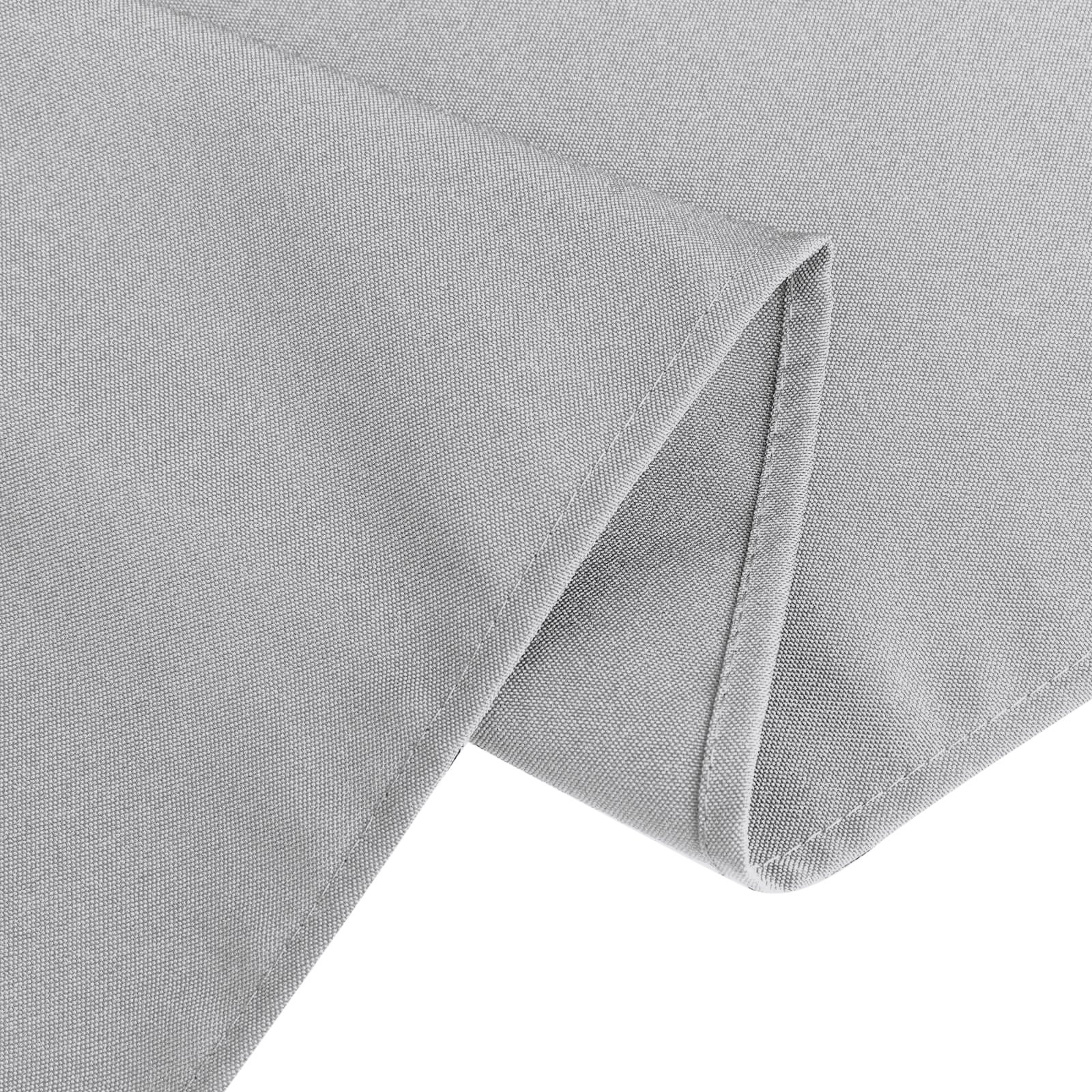 Premium Polyester 60"x126" Rectangle Tablecloth Silver - Stain-Resistant 220GSM Finish Table Cover