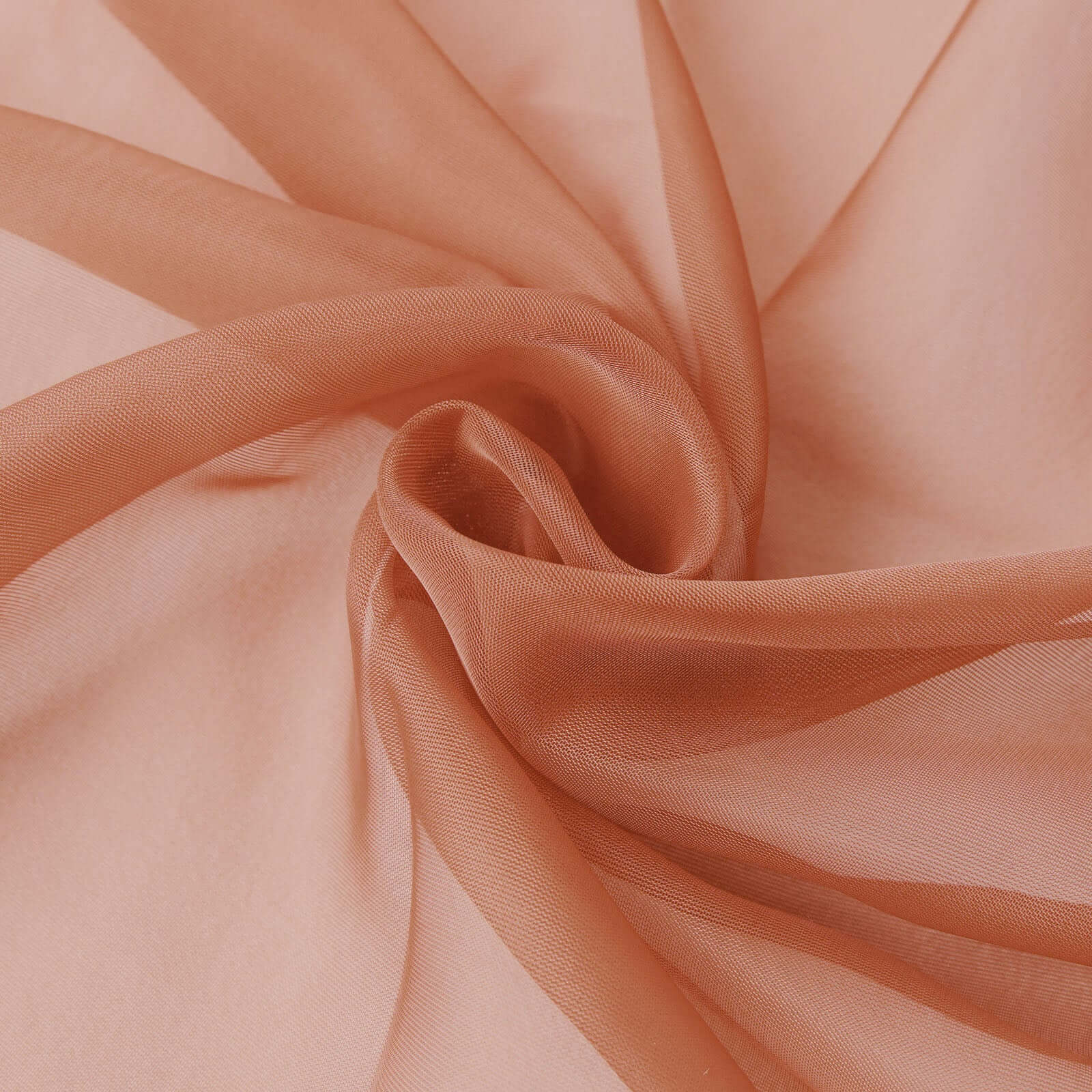 18ft Terracotta (Rust) Sheer Organza Wedding Arch Drapery Fabric, Window Scarf Valance