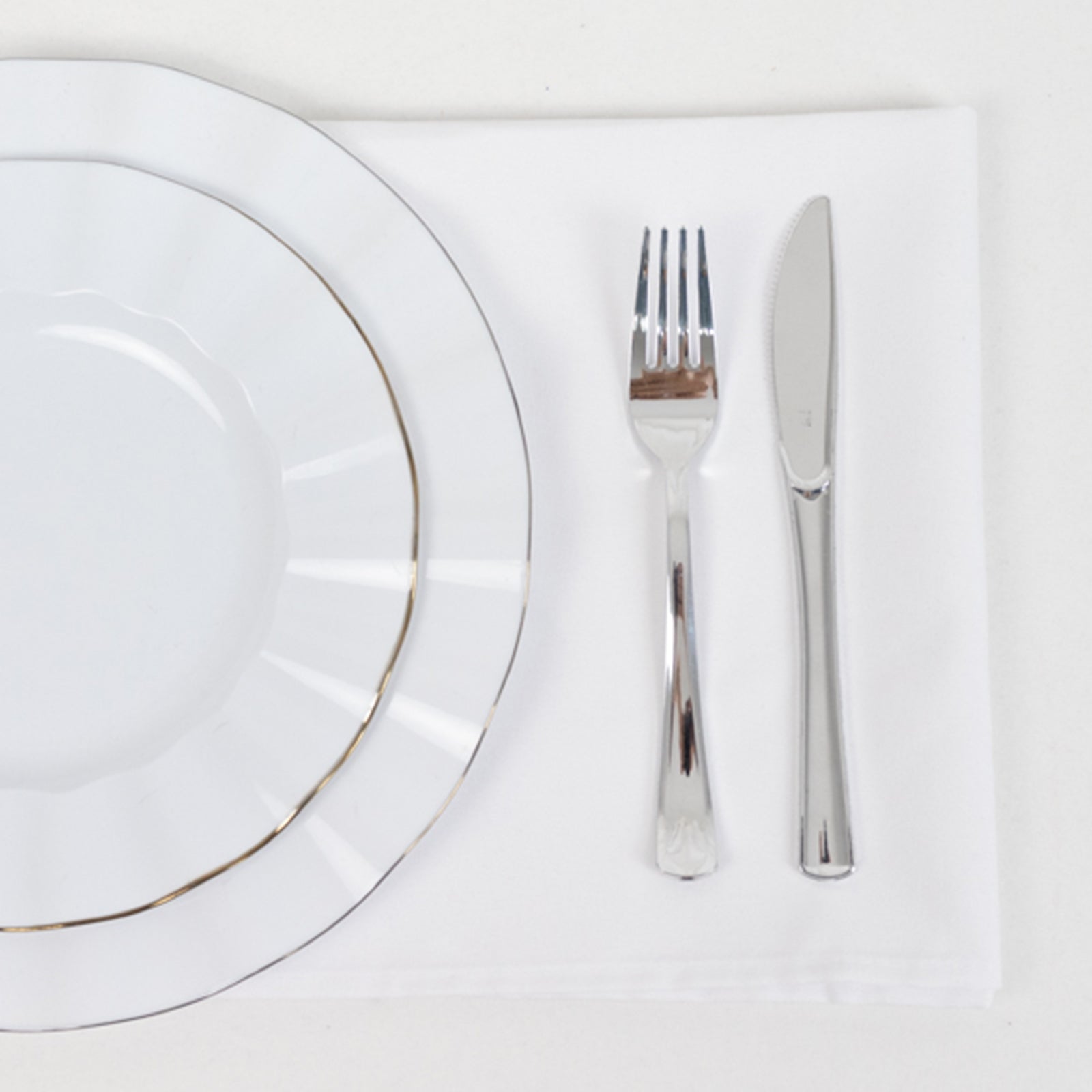 5 Pack Cotton Blend 20"x20" Napkins White - Wrinkle-Resistant & Washable Dinner Napkins for Everyday Use