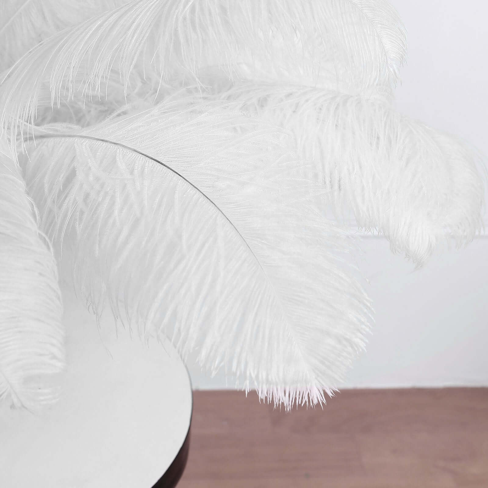 12 Pack White Natural Plume Ostrich Feathers Centerpiece Filler - 24"-26"