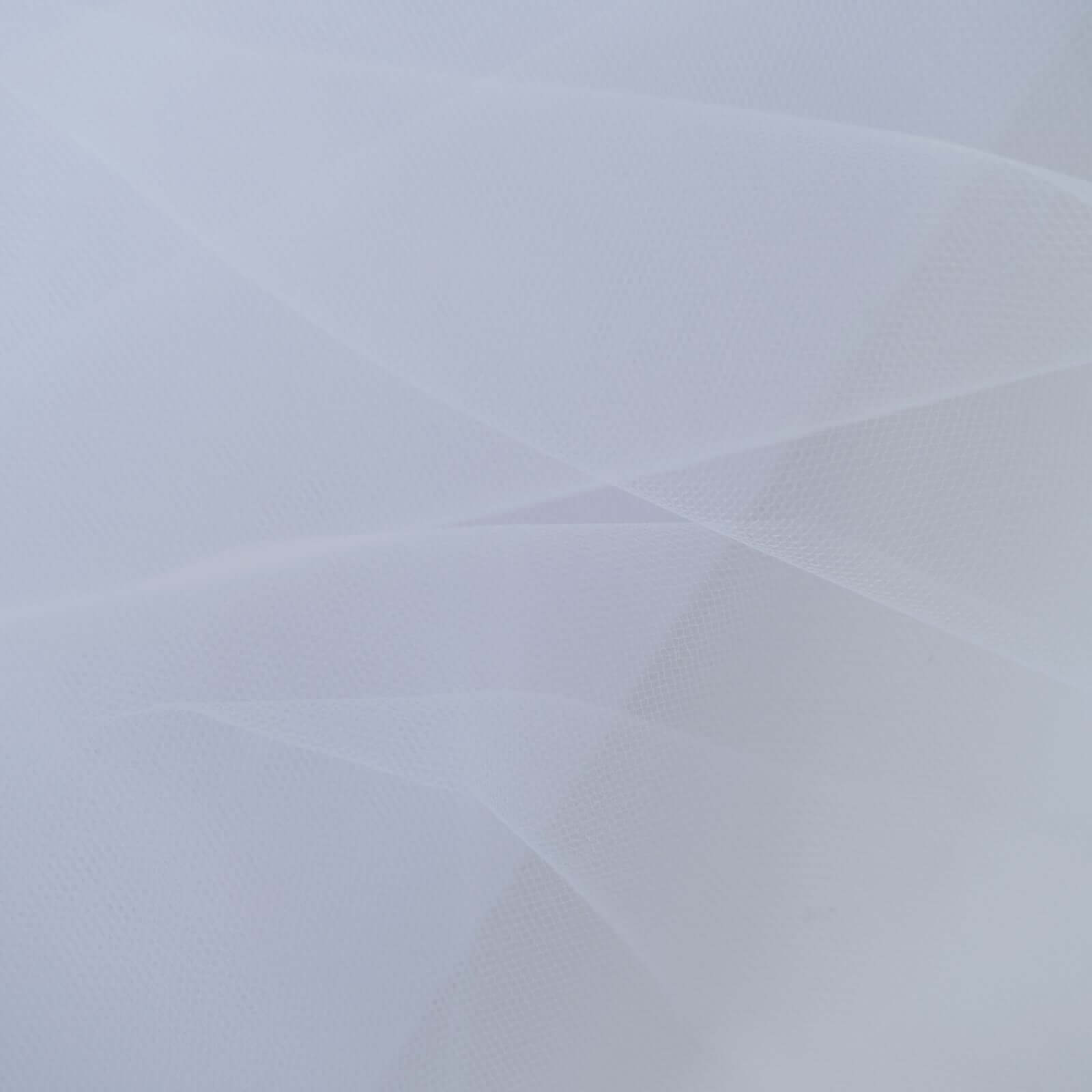 54"x40 Yards White Tulle Fabric Bolt, DIY Crafts Sheer Fabric Roll