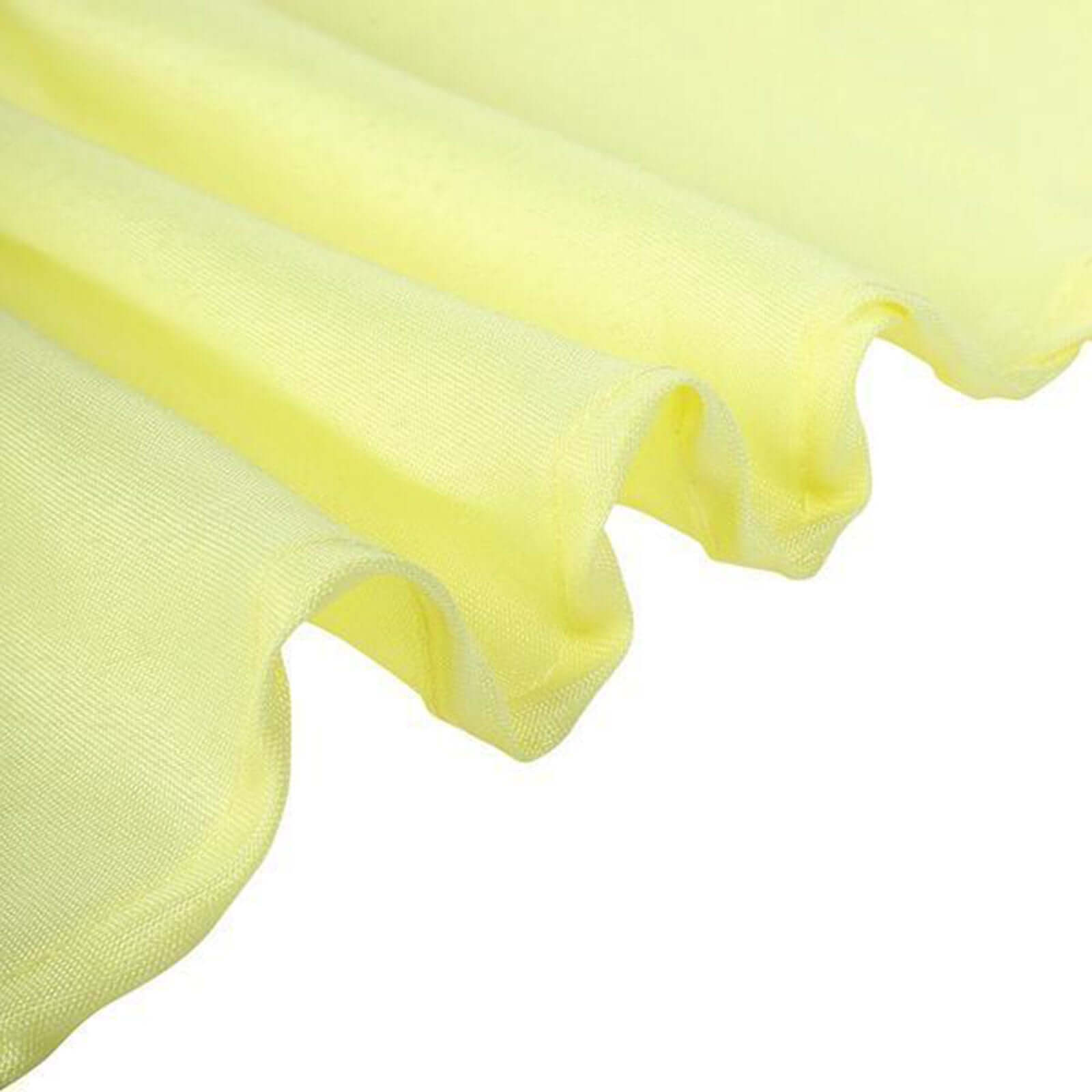 Polyester 108" Round Tablecloth Yellow - Wrinkle-Resistant Table Cover