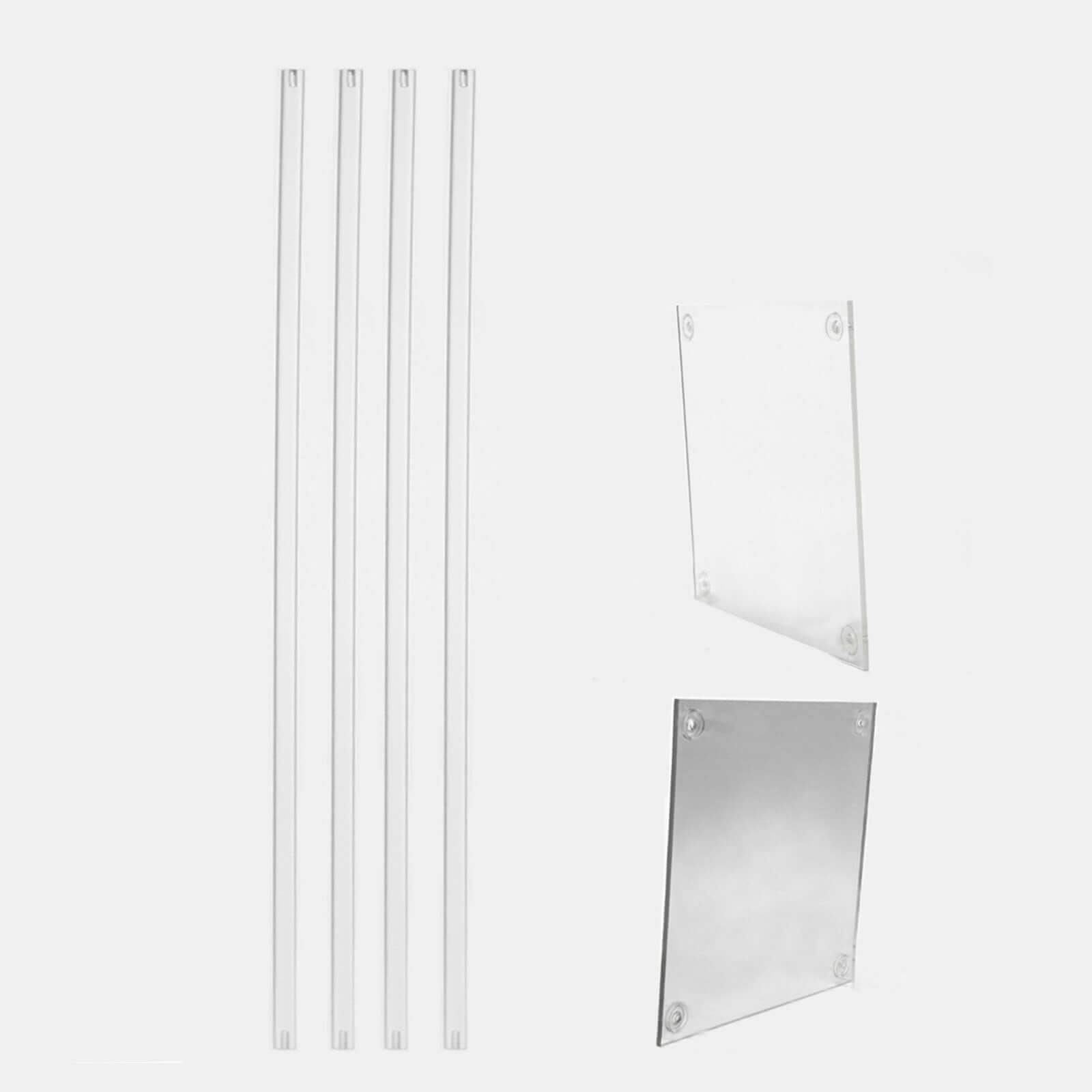 Acrylic Floor Vase Flower Stand with Square Mirror Base Clear - Decorative Wedding Column Centerpiece 32"