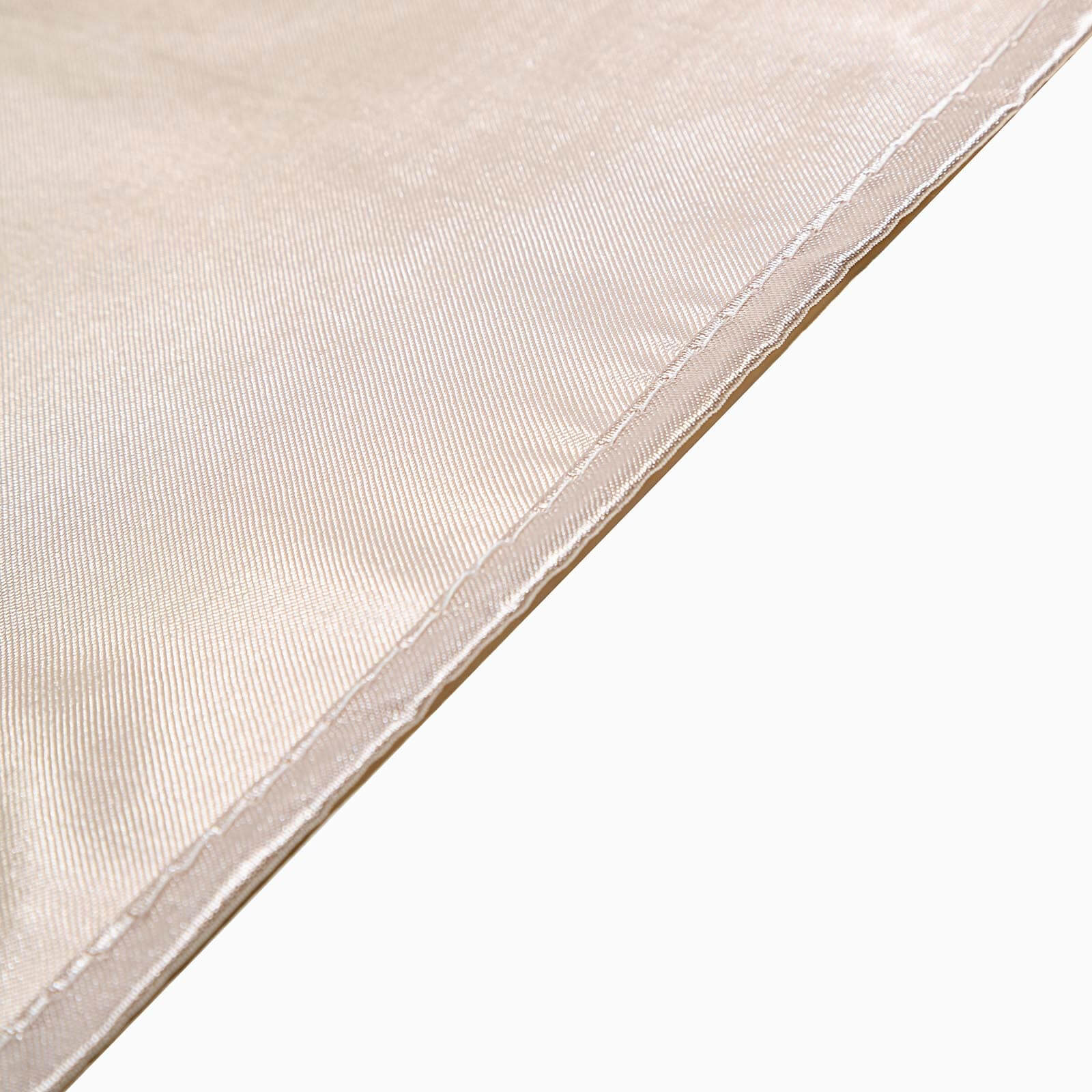 Satin Rectangular 90"x156" Tablecloth Beige - Seamless Table Cover