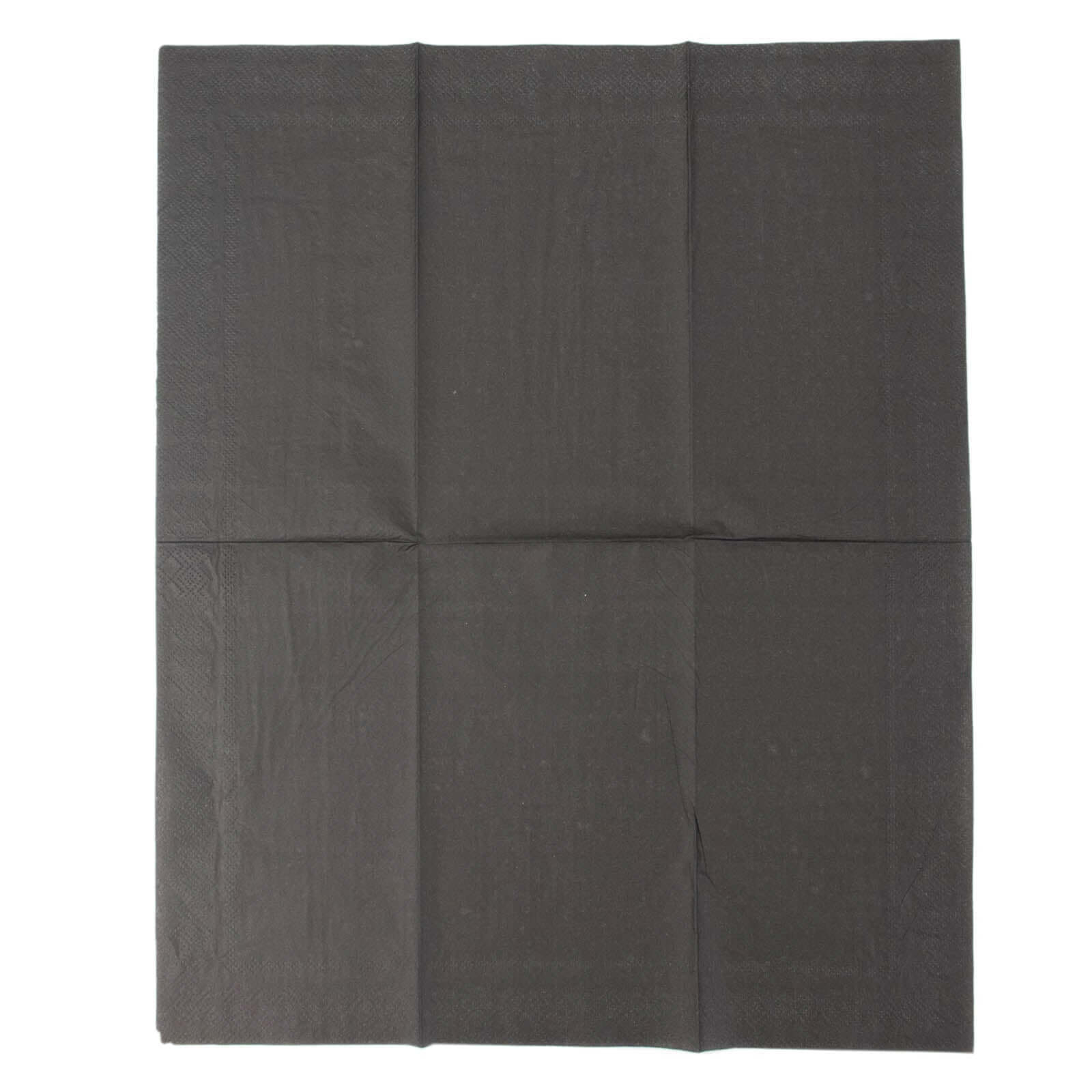 50-Pack Paper Napkins Soft Black - Disposable 2-Ply Cocktail and Beverage Napkins for Weddings