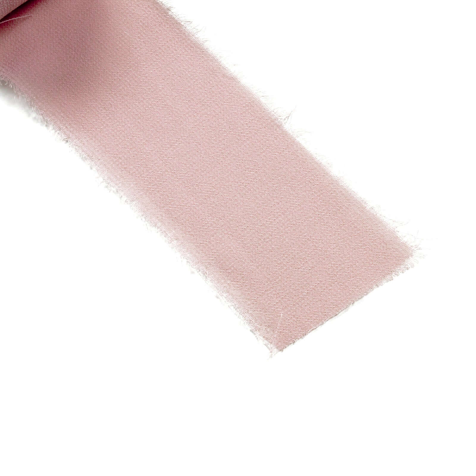 2 Pack 6yd Blush Silk-Like Chiffon Linen Ribbon Roll For Bouquets, Wedding Invitations Gift Wrapping