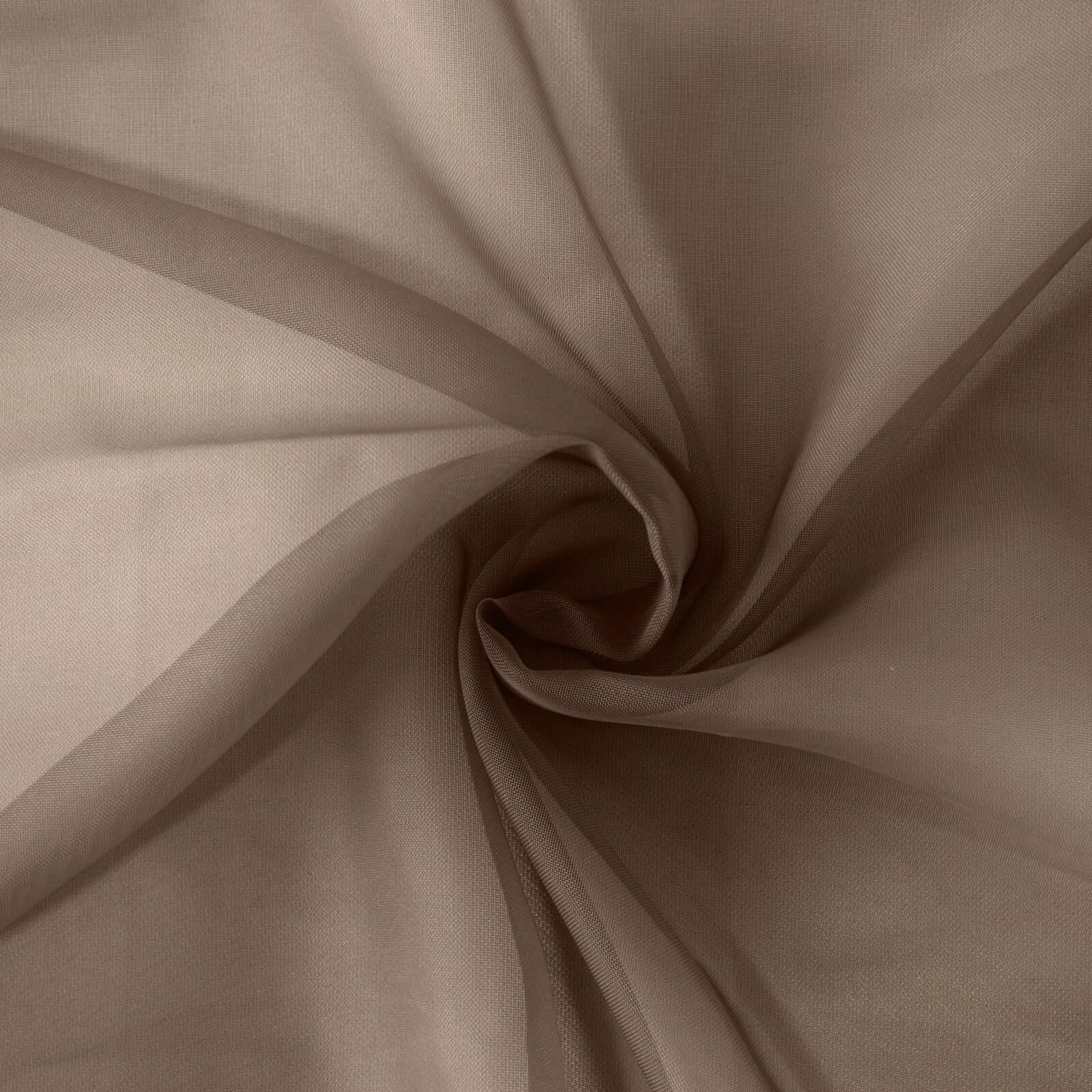 1 Set Chiffon Hoods Chair Sashes with Willow Ruffles Design Taupe - Stylish Chair Bow Decor
