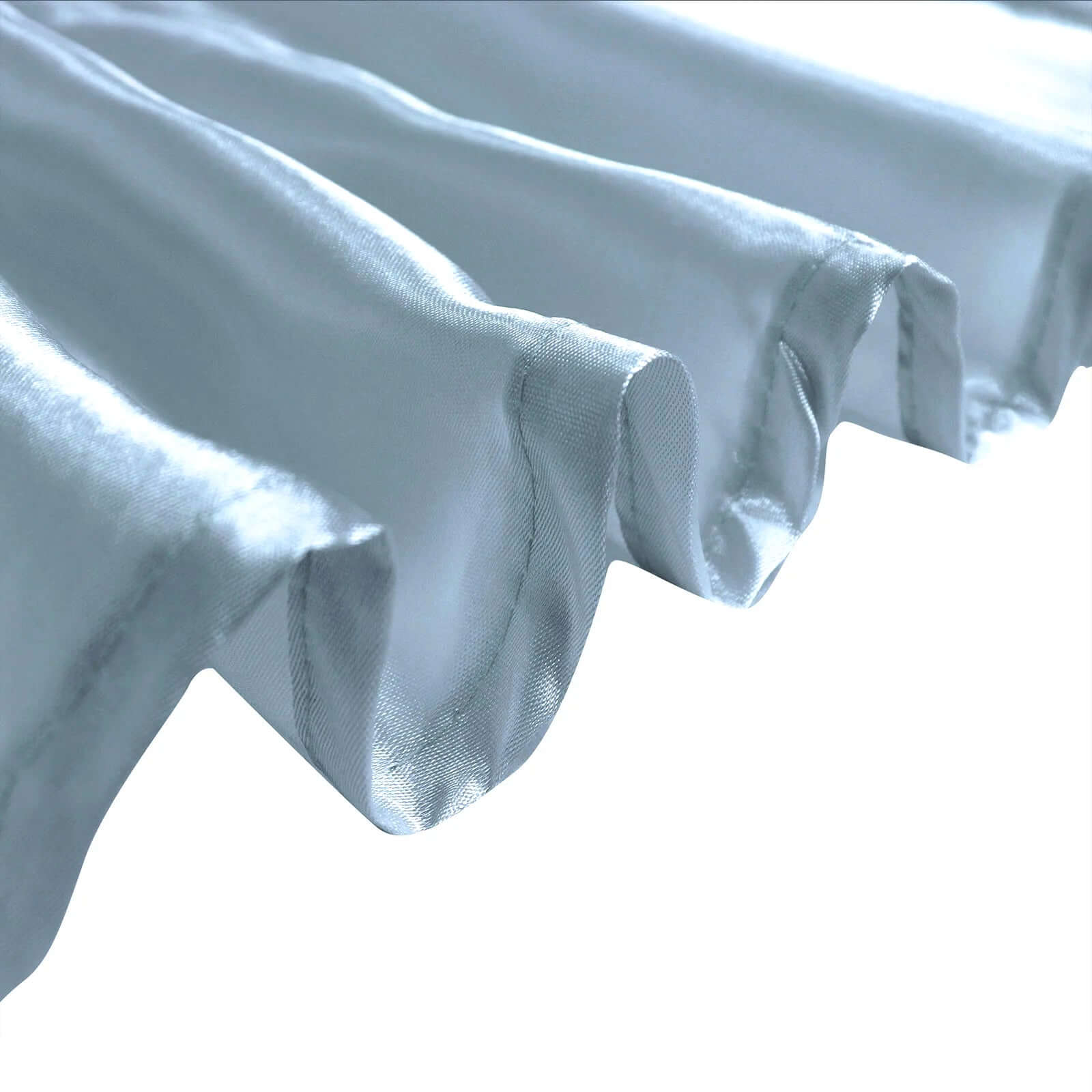 Satin Rectangular 60"x102" Tablecloth Dusty Blue - Smooth and Lustrous Table Cover