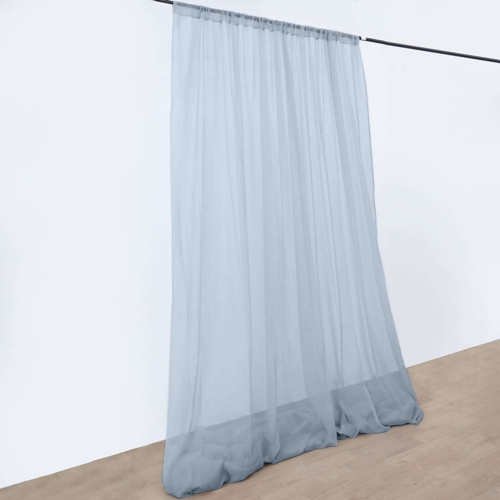 10ftx30ft Dusty Blue Sheer Ceiling Drape Curtain Panels Durable Flame Resistant Fabric