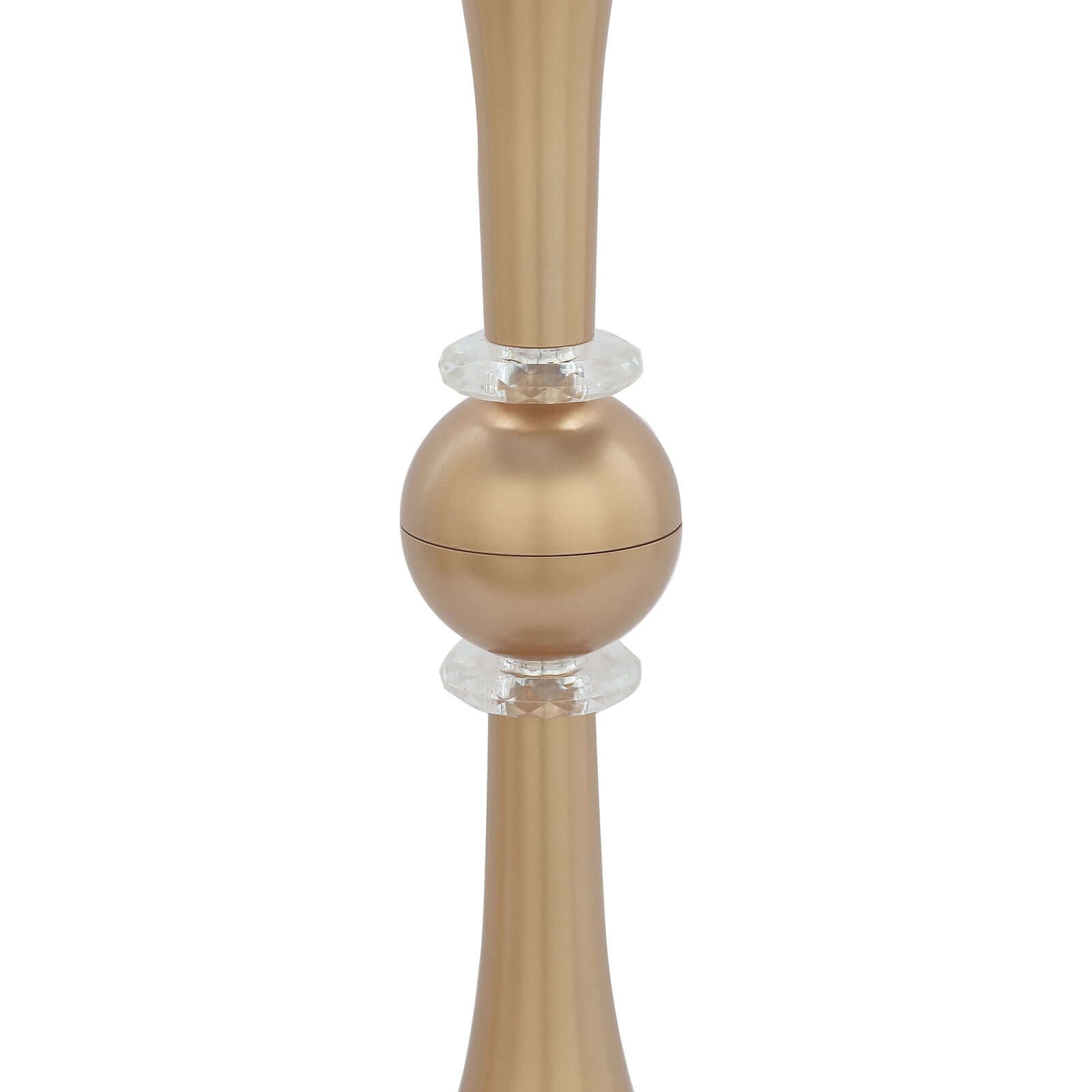 2-Pack Flower Vases Trumpet Design with Crystal Embellishments Gold - Reversible Plastic Table Centerpieces 21"