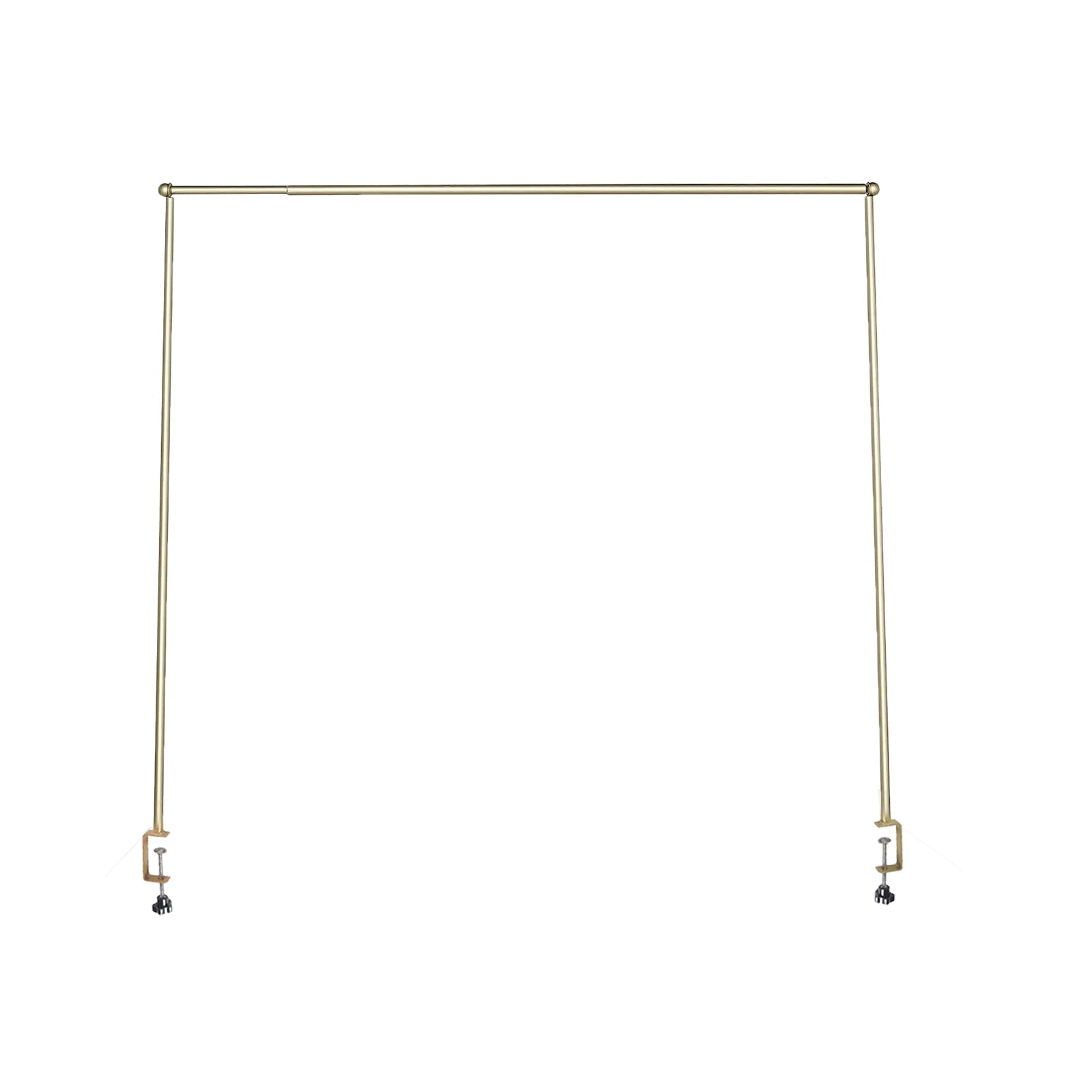 Over The Table Metal Rod Stand with Clamps Gold - Sturdy Adjustable Table Flower Arch Balloon Backdrop Frame Stand for Exquisite Event Setup & Decor 42"