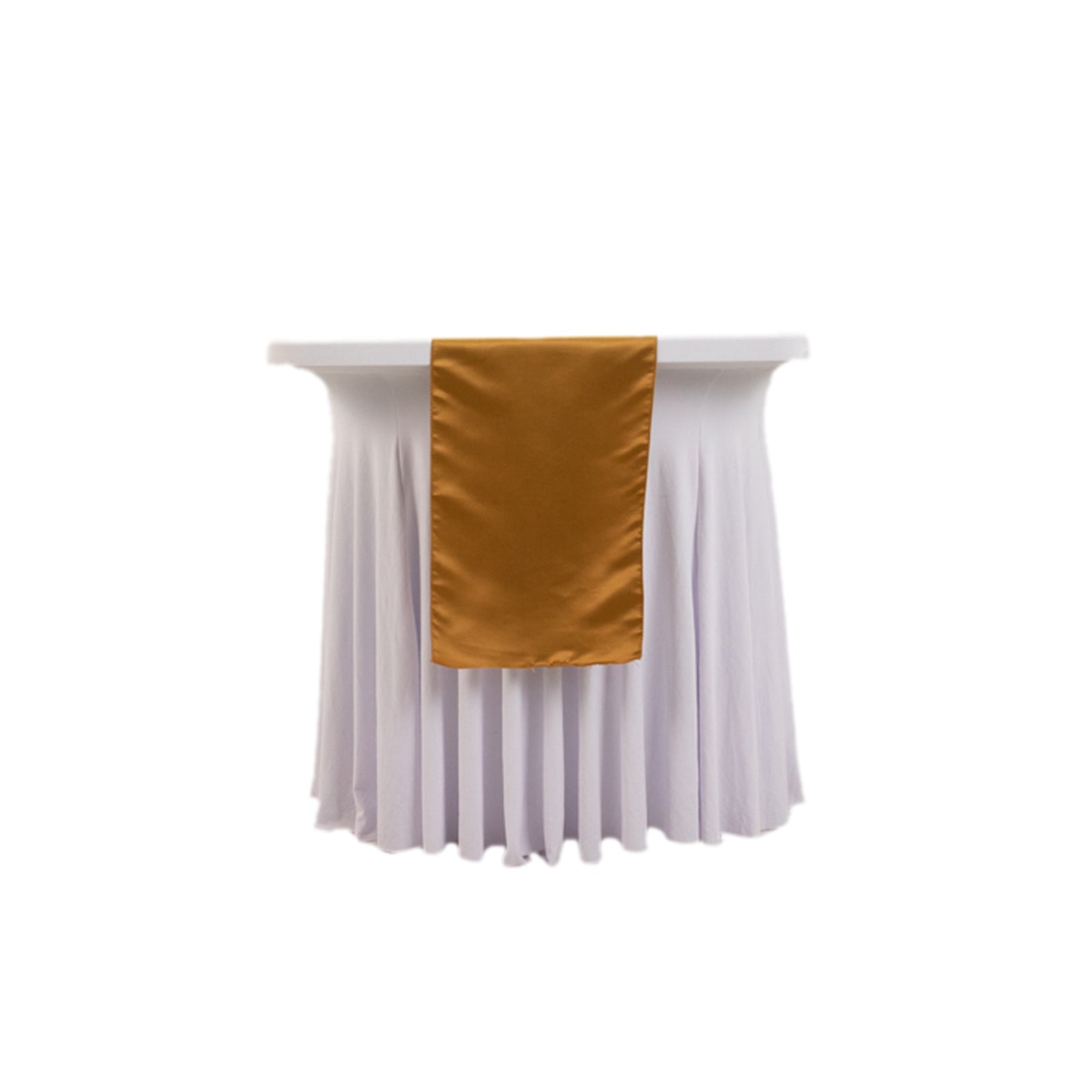 Lamour Satin 12"x108" Table Runner Gold - Smooth & Lustrous Wedding Decor