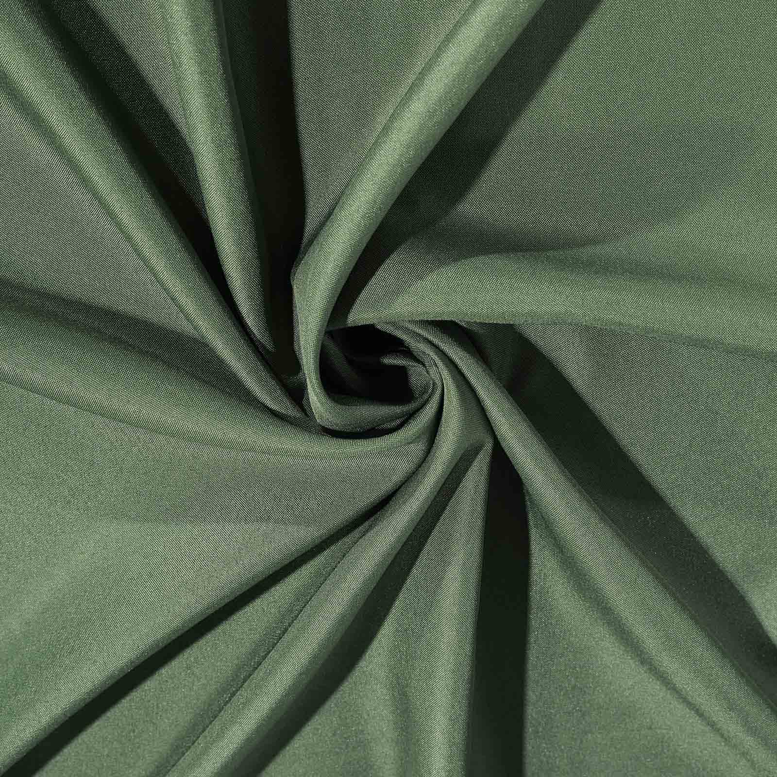 Polyester Square 90"x90" Tablecloth Olive Green - Wrinkle-Resistant & Durable Table Cover