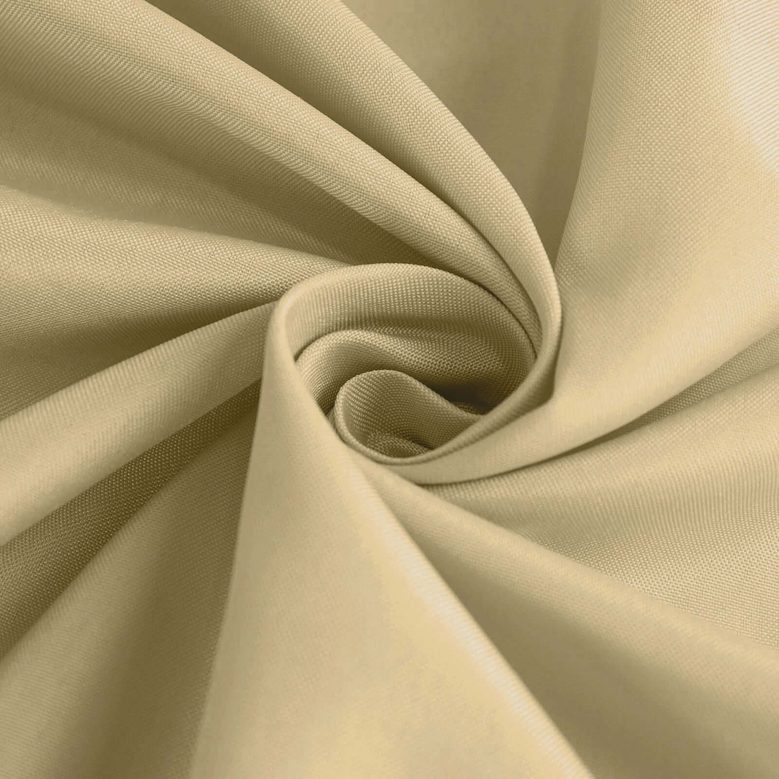 Polyester 132" Round Tablecloth Champagne - Seamless Chic Table Cover