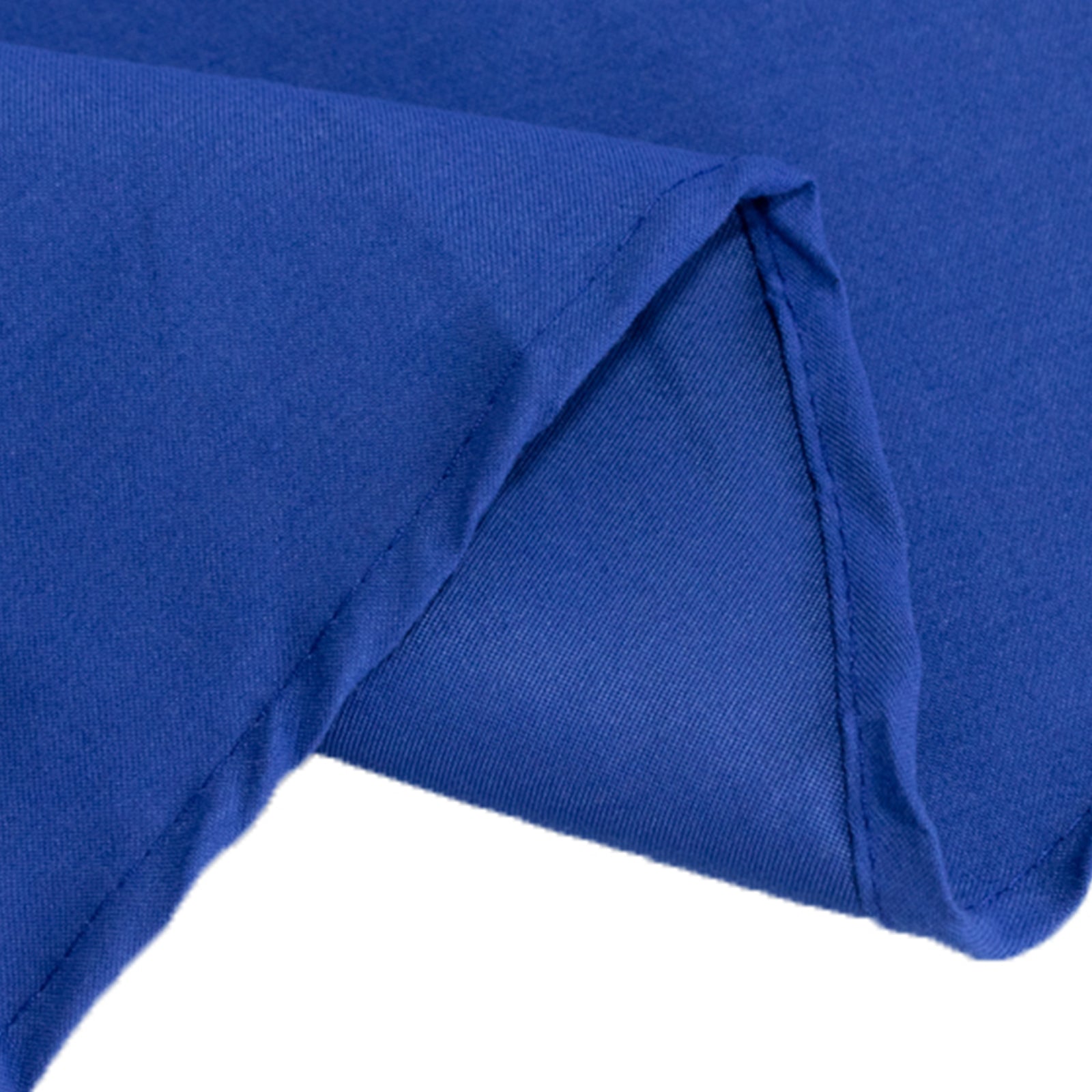Cotton Blend 108" Round Tablecloth Royal Blue - Wrinkle-Resistant Design