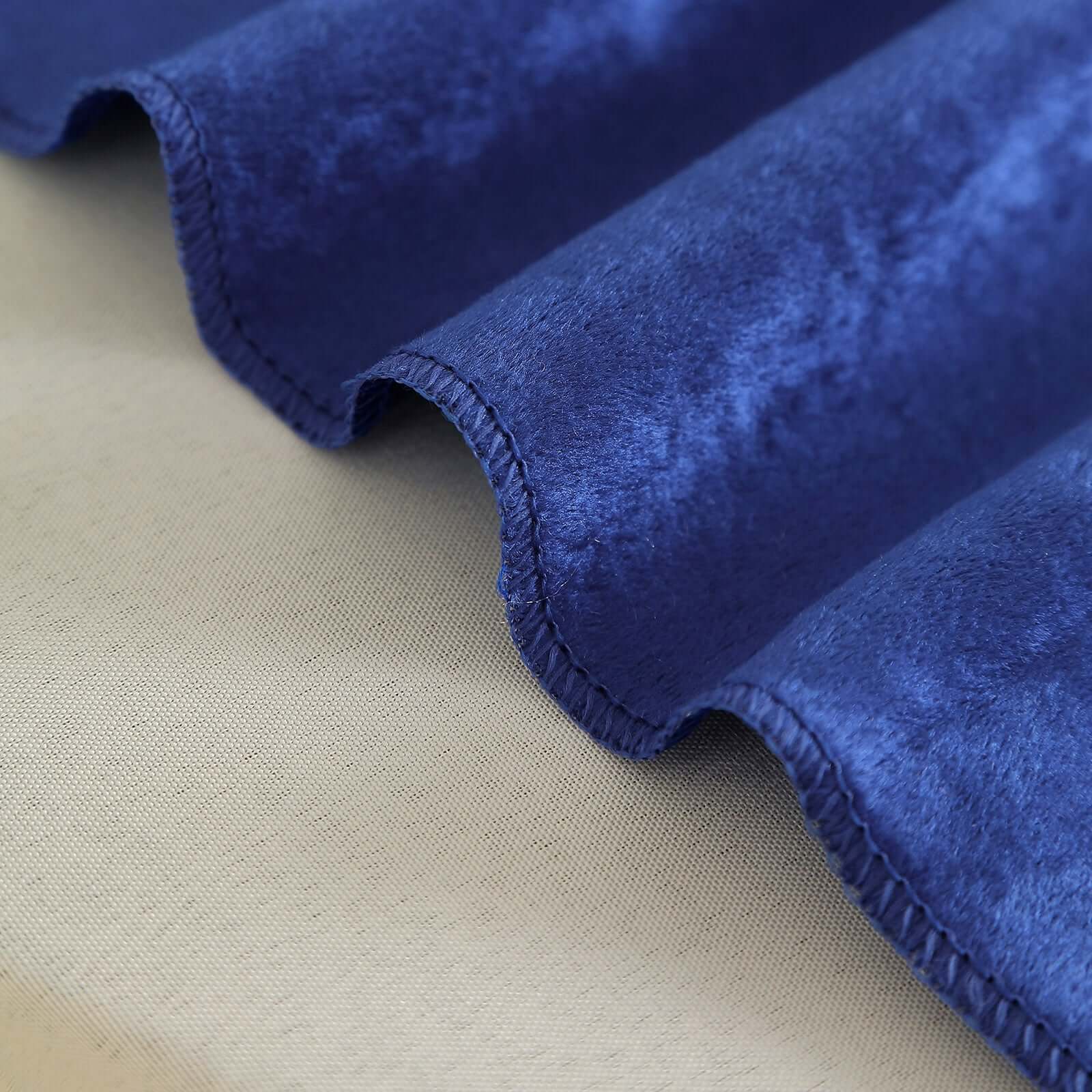 72"x72" Royal Blue Premium Soft Velvet Table Overlay, Square Tablecloth Topper