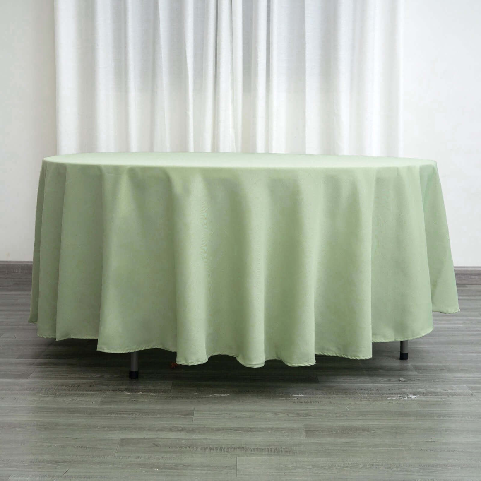 Polyester 108" Round Tablecloth Sage Green - Wrinkle-Resistant Table Cover