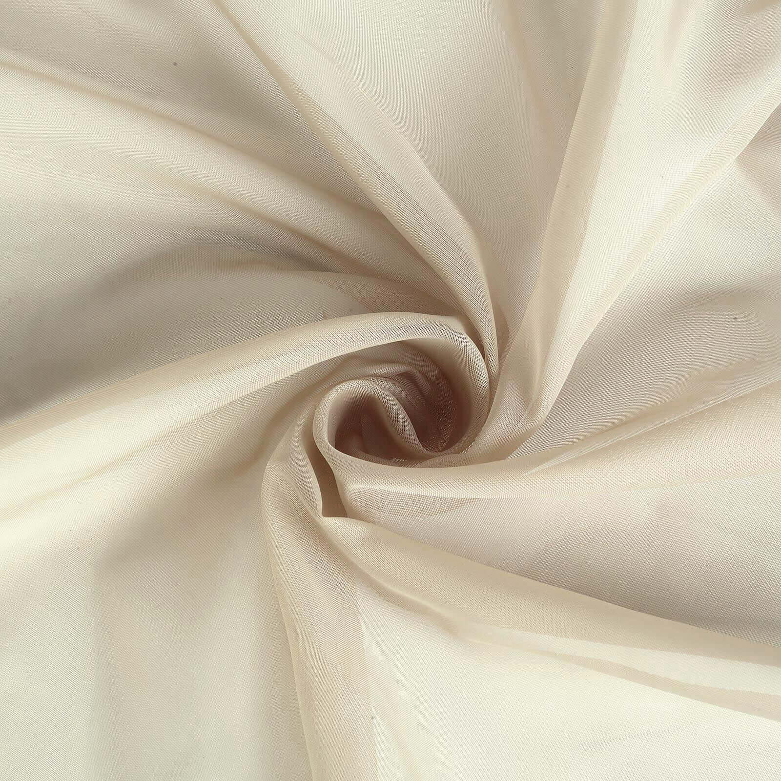 2 Pack Natural Sheer Chiffon Event Curtain Drapes, Durable Flame Resistant Premium Organza Backdrop Event Panels With Rod Pockets - 10ftx10ft