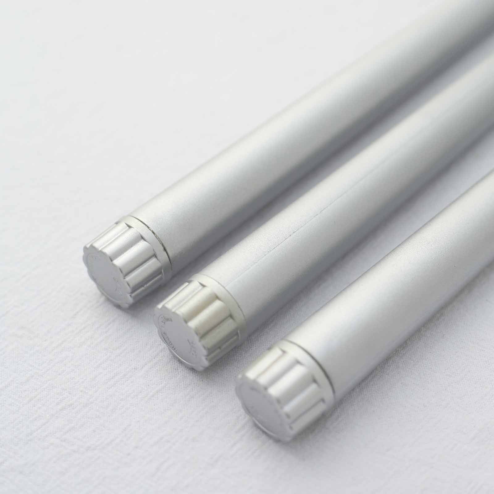 3-Pack LED Decorative Lighting Warm Flickering Silver - Flameless Taper Candles 11"