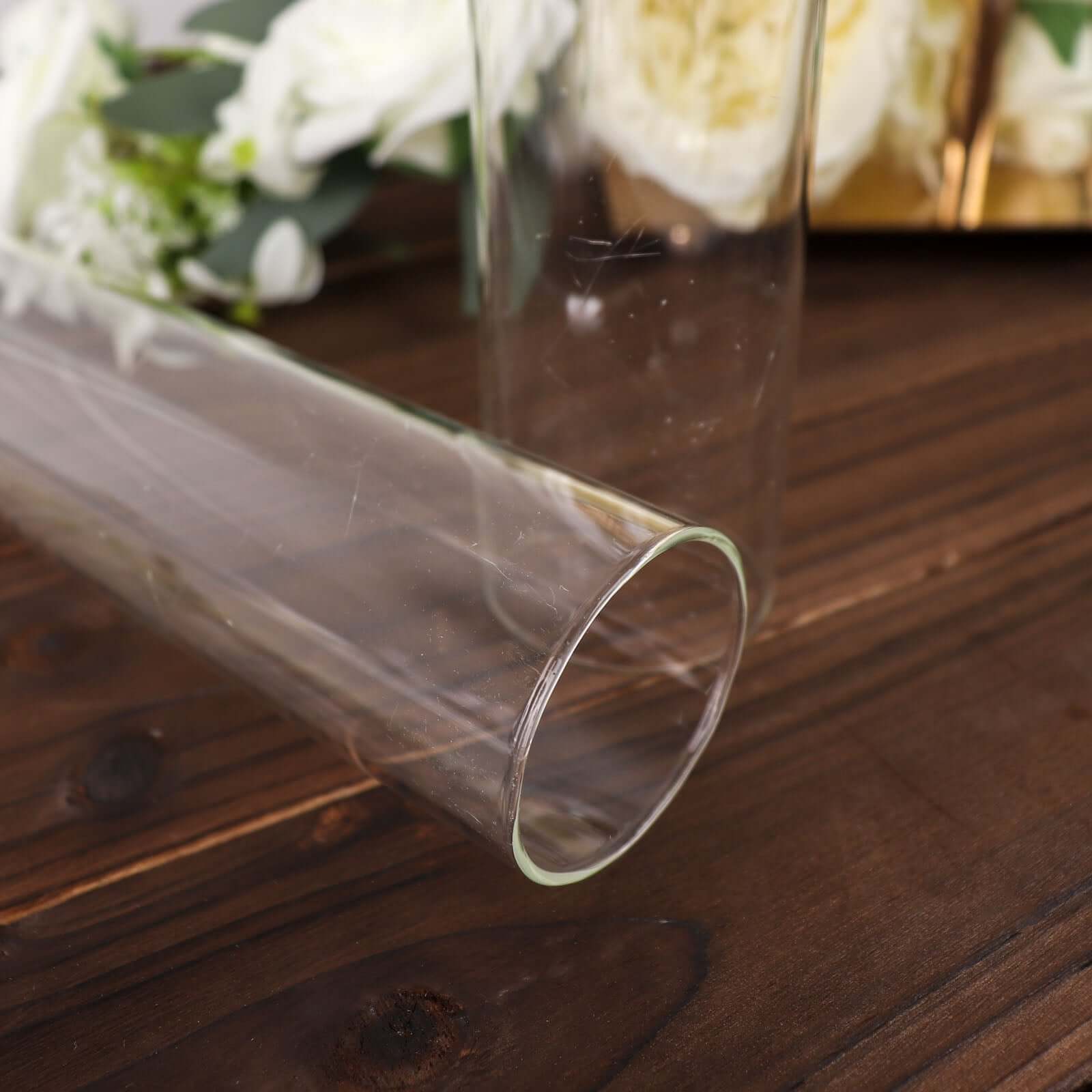 2-Pack Clear Glass Candelabra Shades Open End Hurricane Design - Sophisticated Table Centerpiece 10"