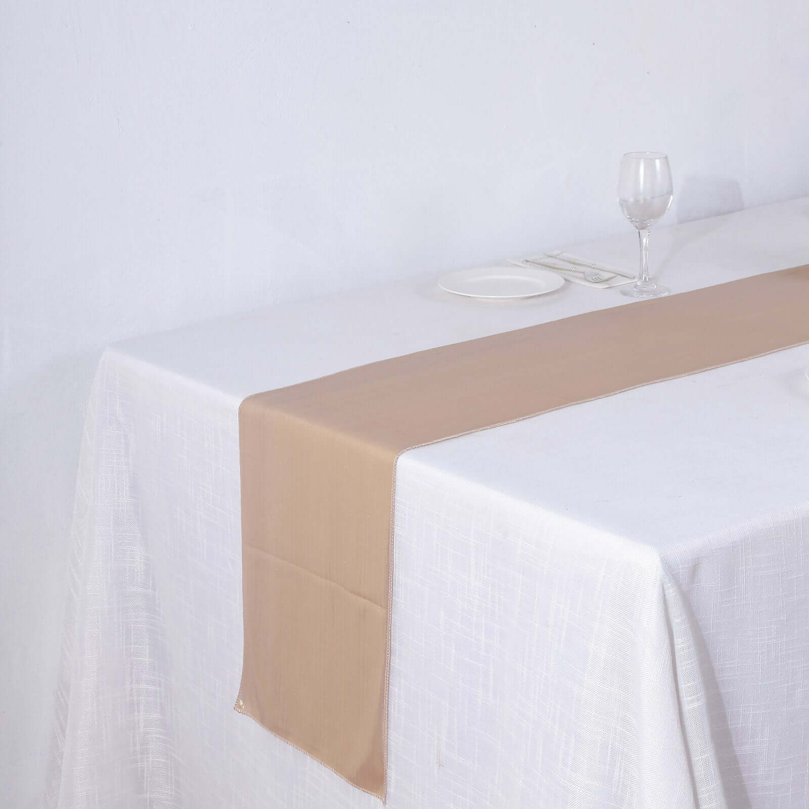 Polyester 12"x108" Table Runner Blush Shimmer Sequin Dots - Wrinkle-Free Finish Table Linen