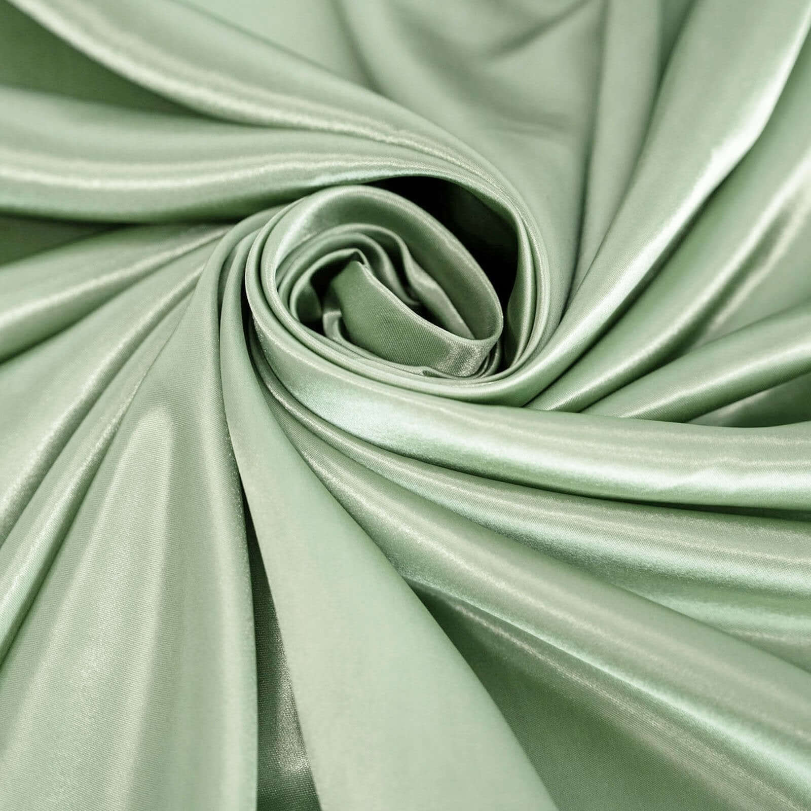 Satin Rectangular 90"x132" Tablecloth Sage Green Satin - Seamless Table Cover