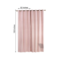 2 Pack Blush Embossed Thermal Blackout Soundproof Curtain Panels, 52"x108" With Chrome Grommet Window Treatment