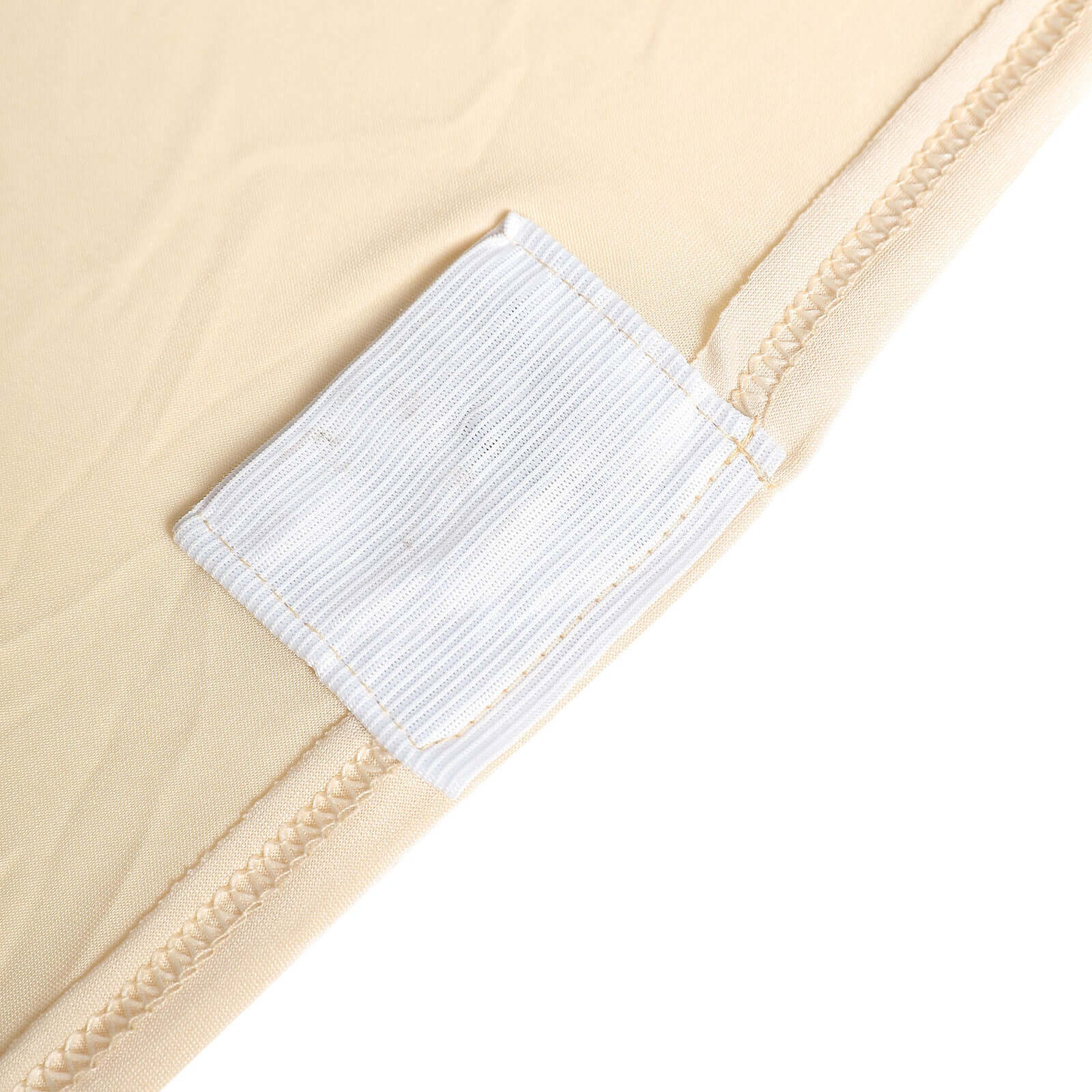 Stretch Spandex Chair Cover Beige for Folding Chairs - Reusable & Wrinkle-Resistant 160GSM Fitted Slipcover