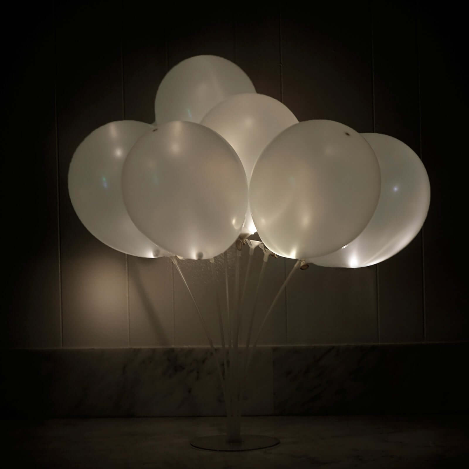 12-Pack Balloon Lights Bullet Design Warm White - Waterproof LED Centerpiece Filler Lights