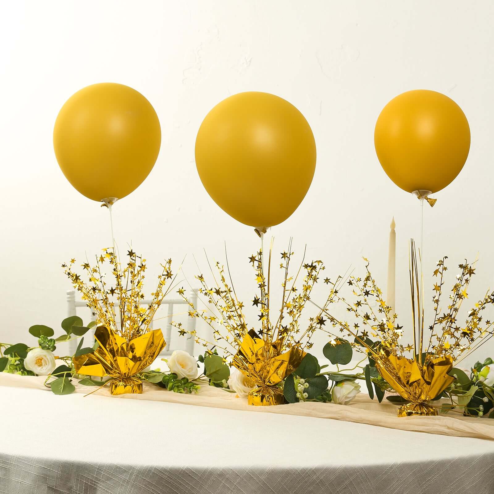 6-Pack Metallic Gold Star Foil Spray Centerpiece Table Decorations, Free-Standing Gleam 'N Burst Party Accessories Eye-Catching Design 13"