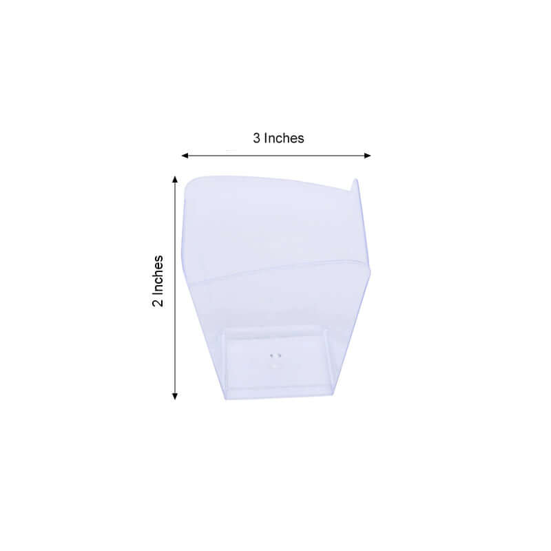 12 Pack 3oz Clear Square Plastic Dessert Cups, Disposable Snack Cups