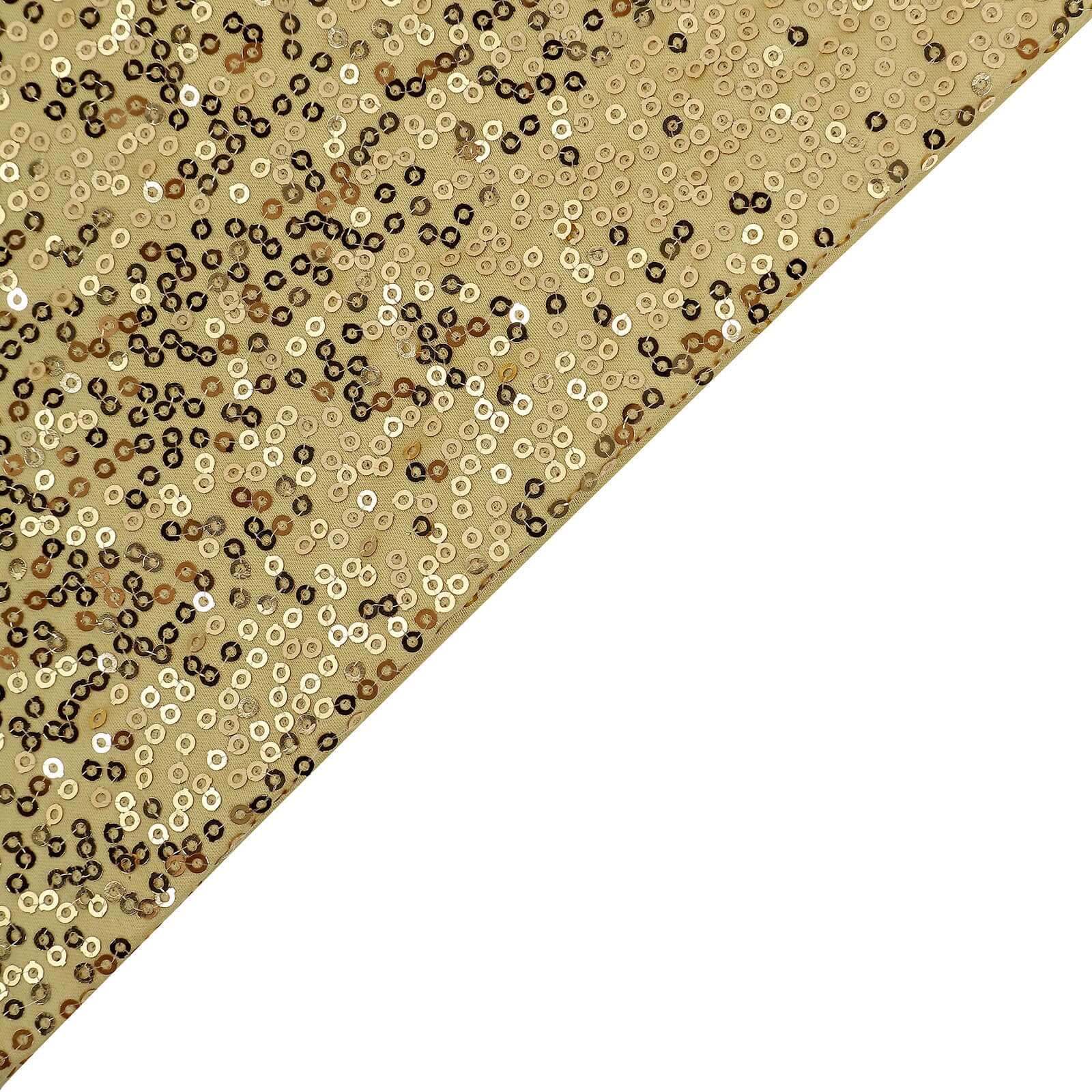 2 Pack 18"x18" Sequin Throw Pillow Cover, Decorative Cushion Case - Square Champagne Sequin