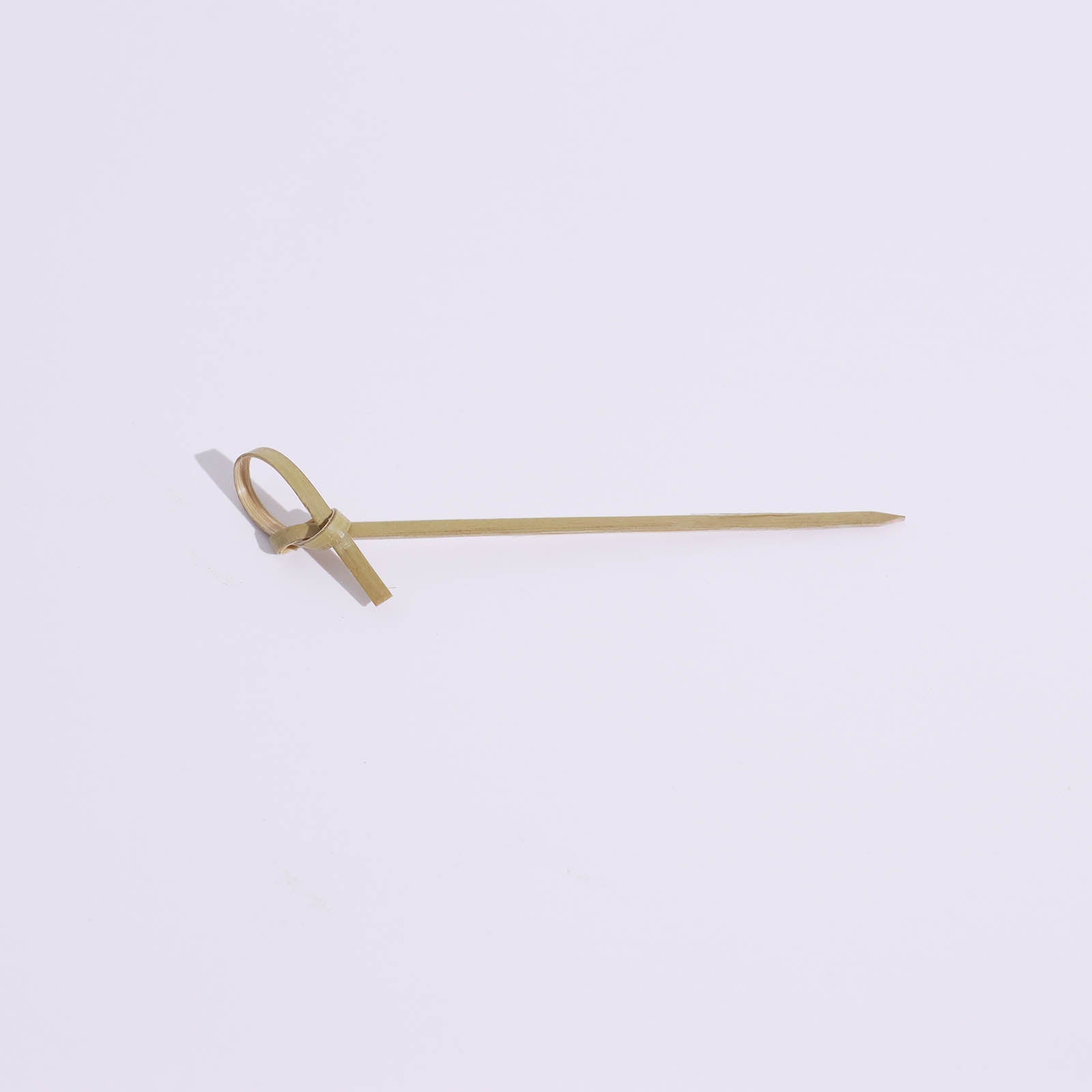 100-Pack Bamboo Skewers Knotted Style - Natural Eco Friendly Wooden Cocktail Picks for Food Display Party Snacks & Outdoor Cooking 3.5"